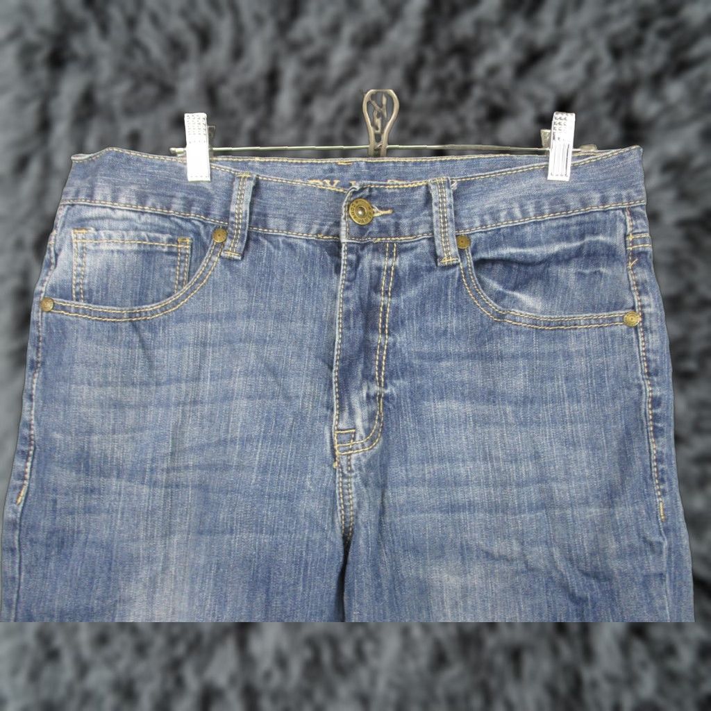 Cody James Cody James Jeans Mens 33x32 Blue Dryden Straight Leg Denim Stretch Classic Style Mens Jeans Blue Straight Leg Cotton Spandex Cowboy 90s? Size US 33 - 1 Thumbnail