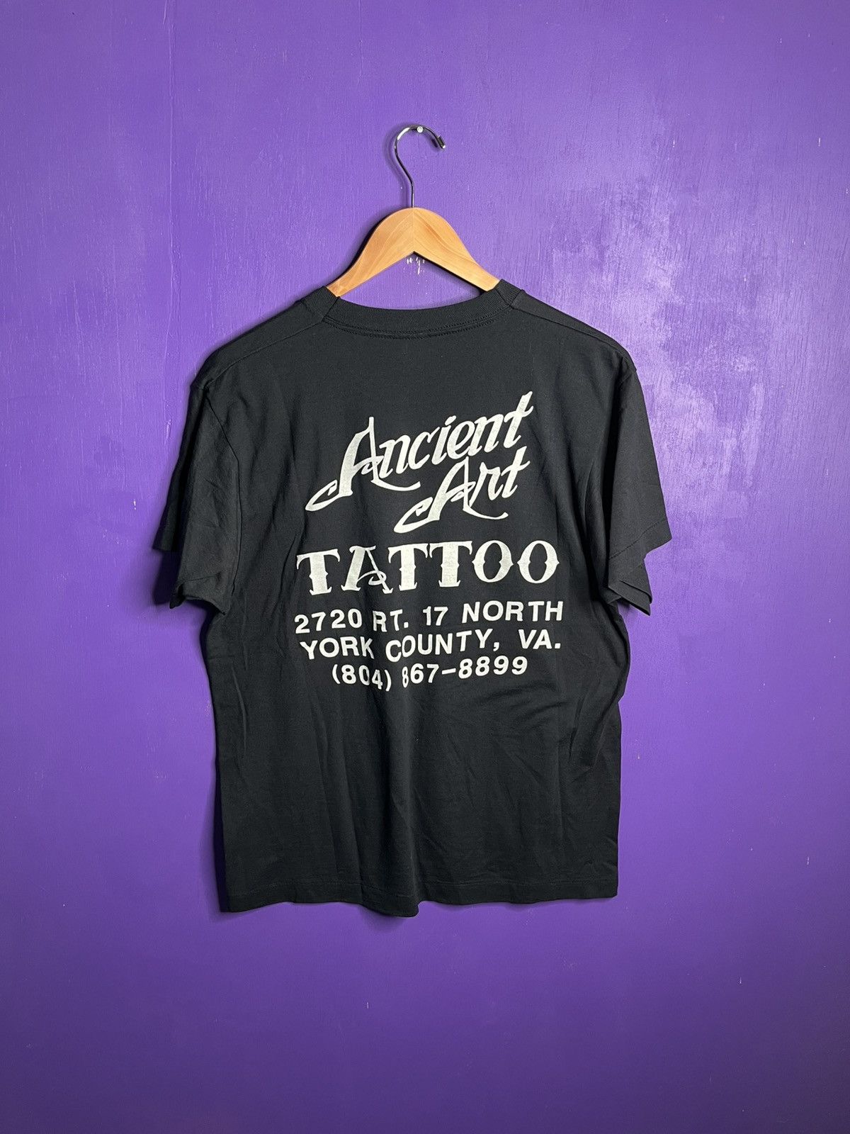 Vintage Vintage 1991 JD Crowe art tattoo brand skull t-shirt Size US L / EU 52-54 / 3 - 2 Thumbnail