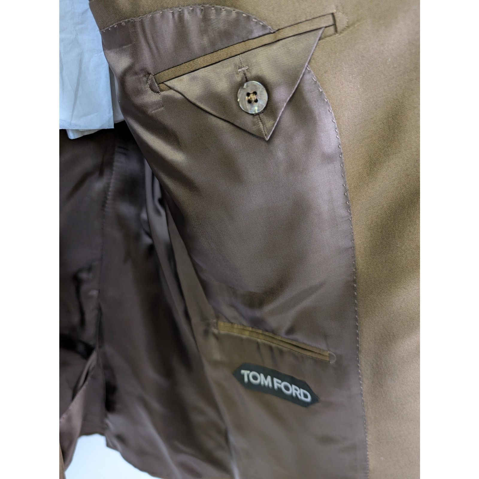Tom Ford o1rshd1 Men's Suits Blazer Pants in Brown Size US L / EU 52-54 / 3 - 5 Thumbnail