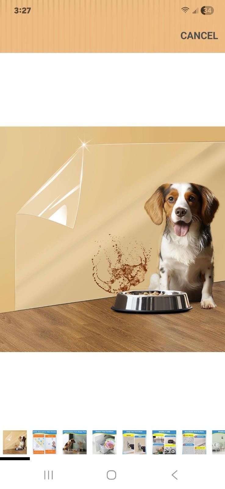 Other Electrostatic Clear Wall Protector Non-Adhesive Removable Size ONE SIZE - 2 Thumbnail