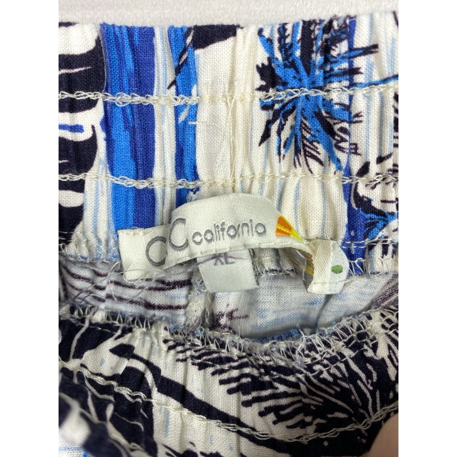 Vintage C&C California Womens Pants XL Linen Wide Leg Hawaiian Tropical Beach Sailboats Size 40" / US 18 - 7 Thumbnail