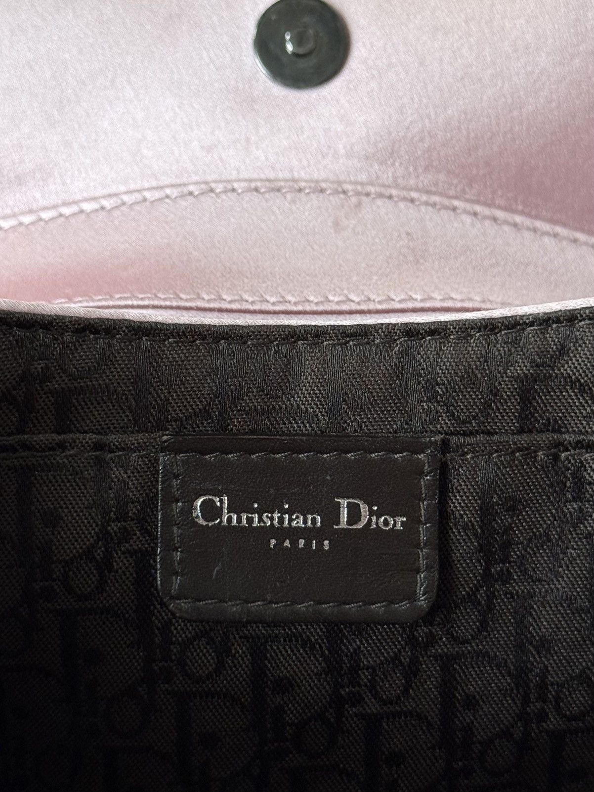 Dior 2002 Dior Street Chic Mini Columbus Pink Satin Clutch Bag Size ONE SIZE - 5 Thumbnail