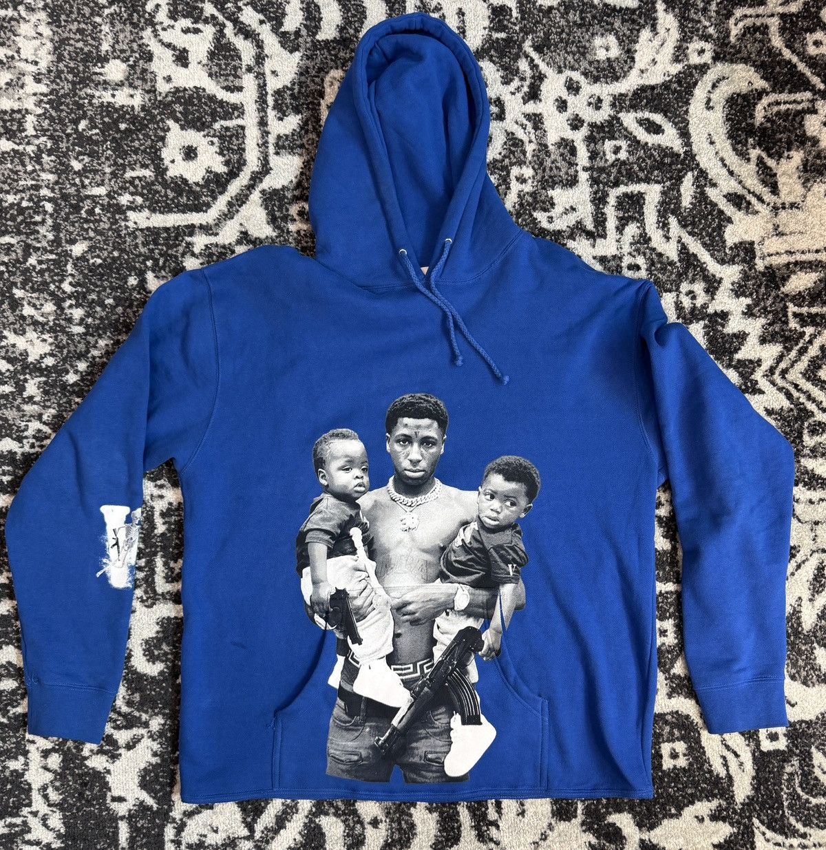 Vlone NBA YoungBoy x VLONE “Top & Sons” Blue Hoodie Size US XL / EU 56 / 4 - 1 Thumbnail