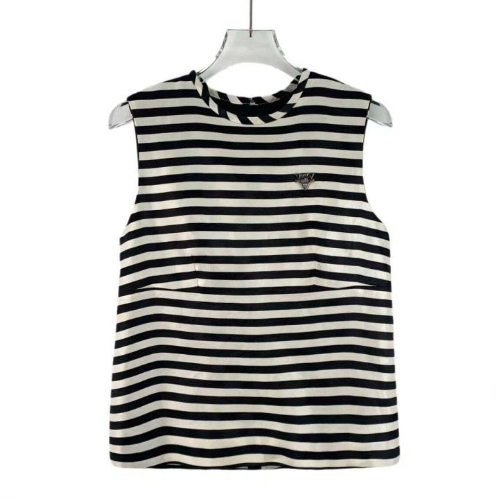 Louis Vuitton Louis Vuitton Striped Logo Silk Tank Top Size XS / US 0-2 / IT 36-38 - 1 Thumbnail