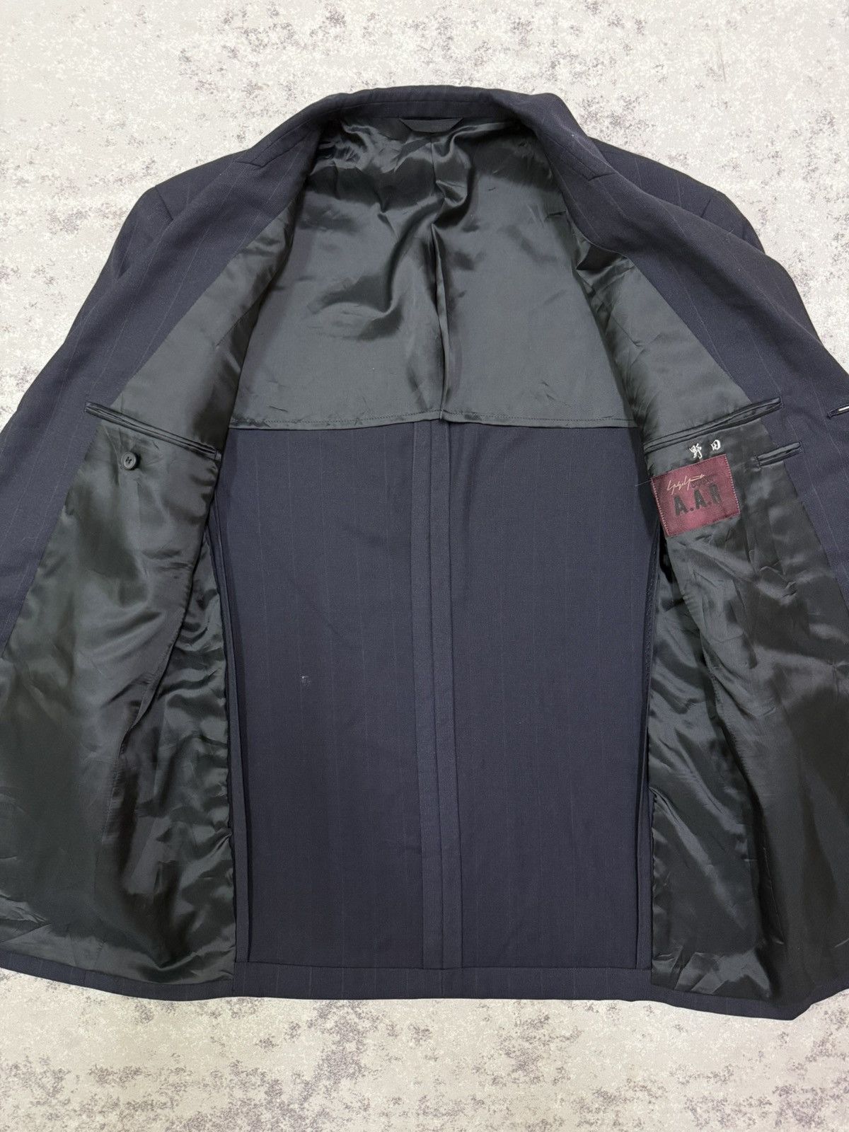 Yohji Yamamoto A.A.R Yohji Yamamoto Durban Dark Blue Stripe Blazzer Size US M / EU 48-50 / 2 - 8 Thumbnail