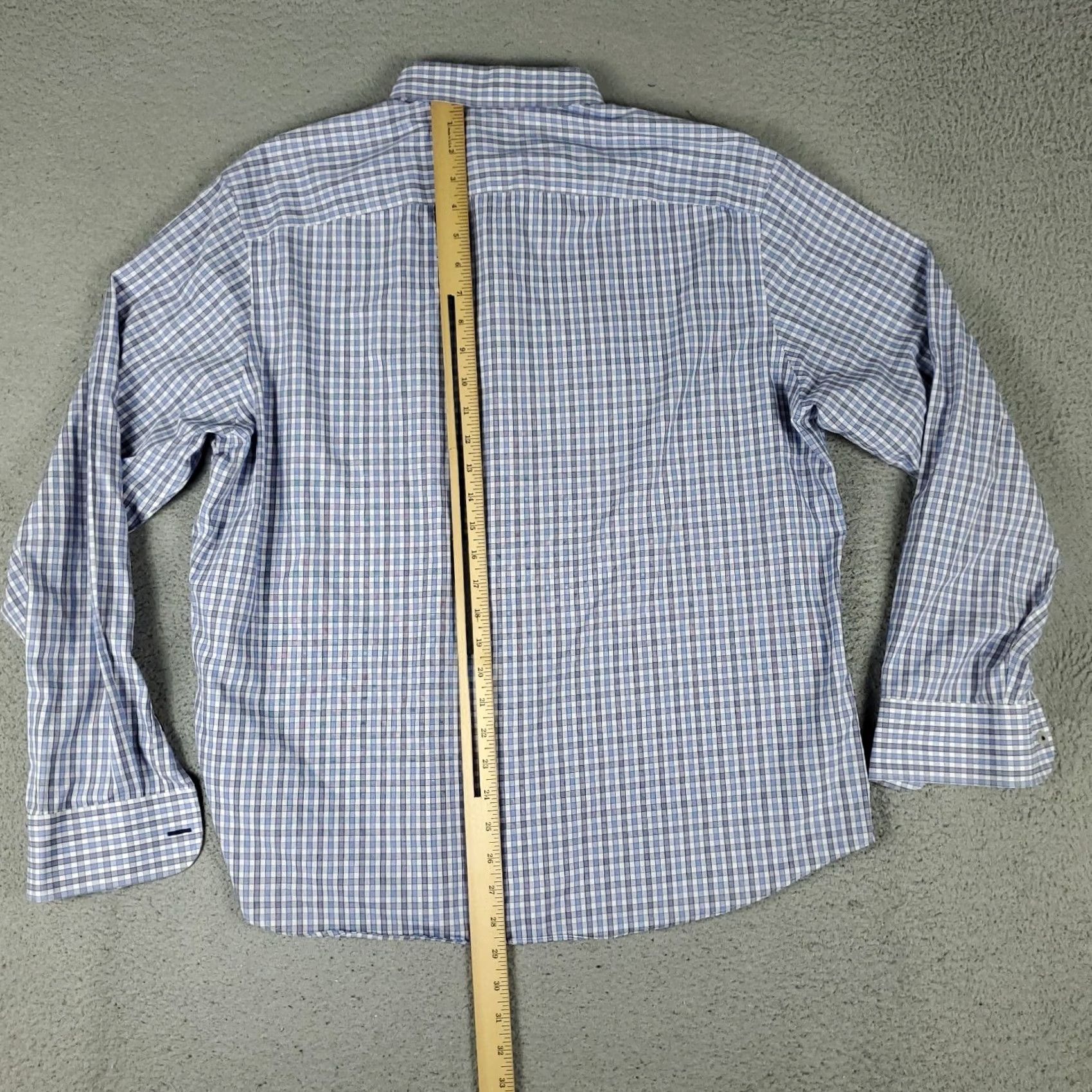 UNTUCKit UNTUCKit Shirt Mens L Blue Plaid Button Up Long Sleeve Size US L / EU 52-54 / 3 - 3 Thumbnail