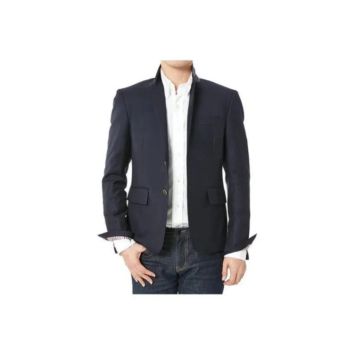 Thom Browne Thom Browne Navy Blue Single Breasted Blazer Size US M / EU 48-50 / 2 - 1 Thumbnail