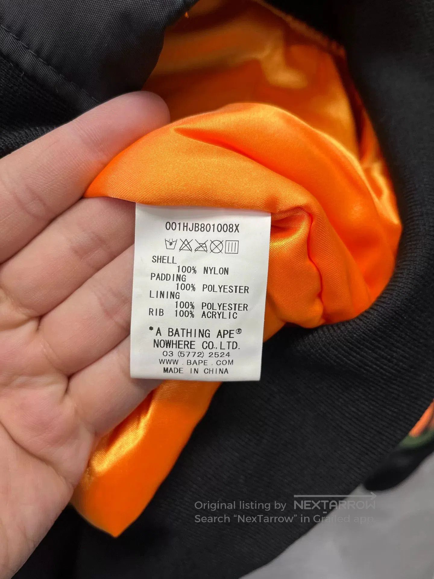 Bape MAX1 Black Shark Flight Jacket.
