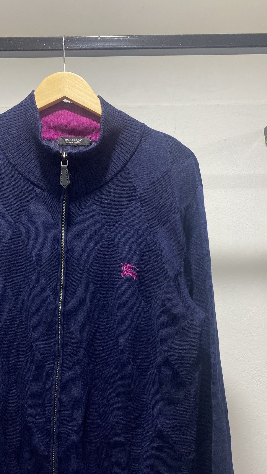 Burberry Burberry Black Label Diamond Knitwear Zip up Size US M / EU 48-50 / 2 - 2 Thumbnail