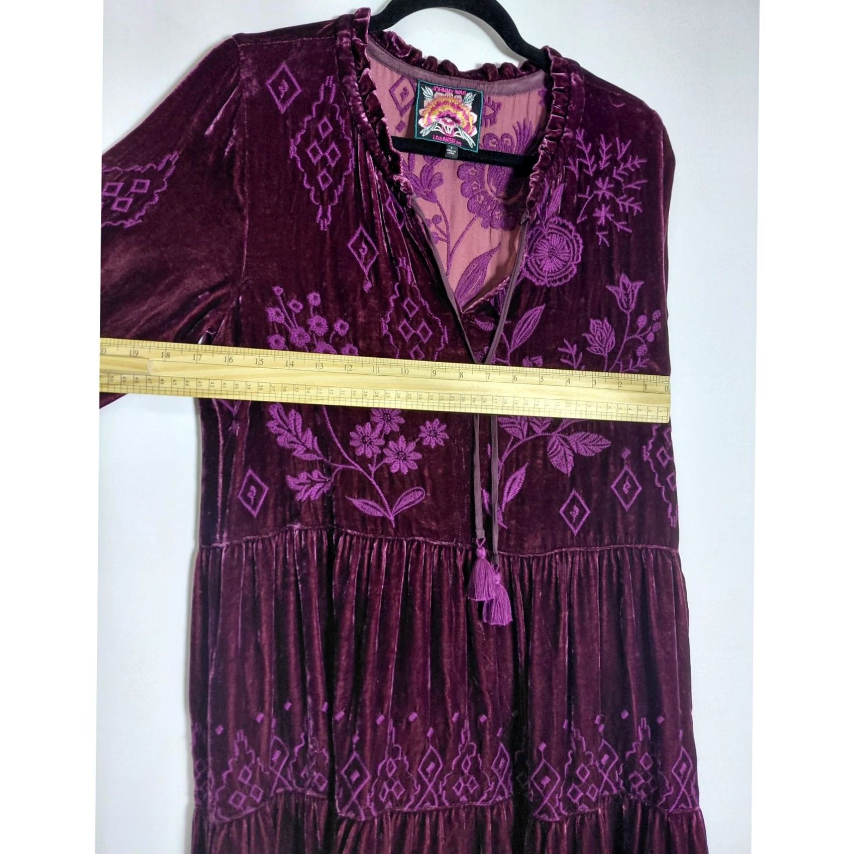 Johnny Was Johnny Was Los Angeles Purple Knit V-Neck Dress S Size S / US 4 / IT 40 - 6 Thumbnail