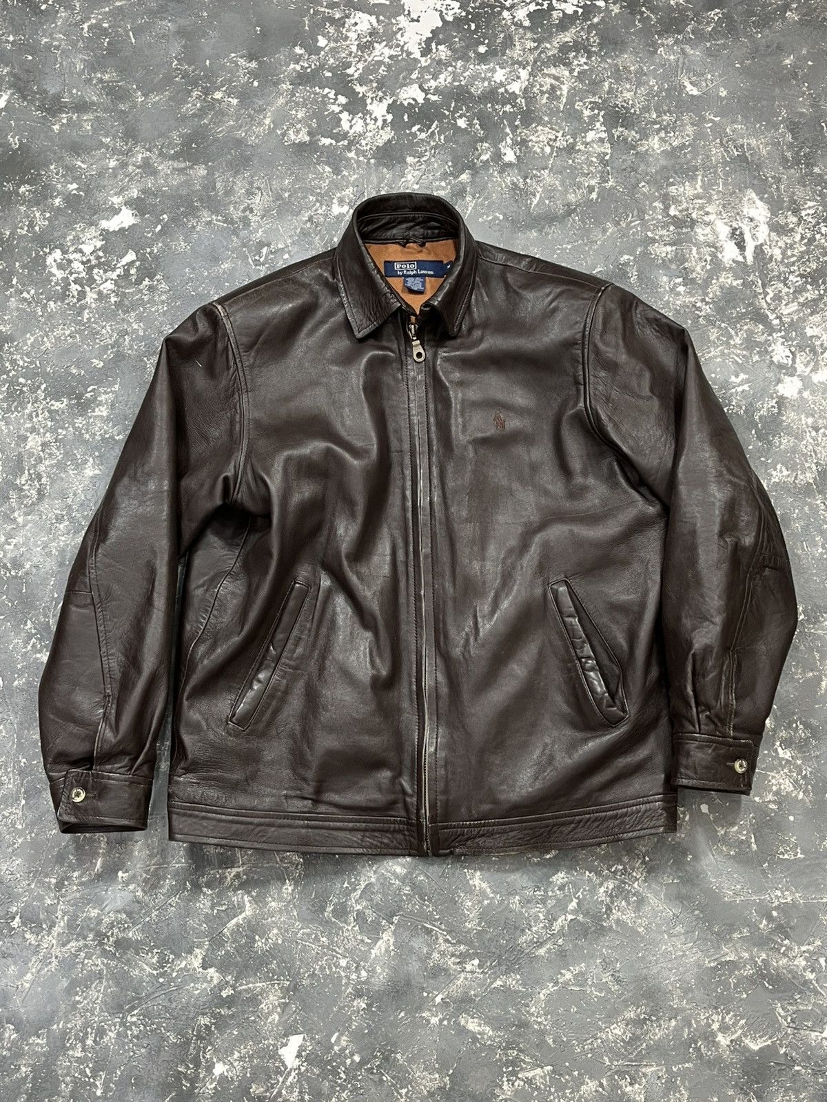 Polo Ralph Lauren Brown Polo Ralph Lauren leather jacket 70s 80s Size US M / EU 48-50 / 2 - 1 Thumbnail