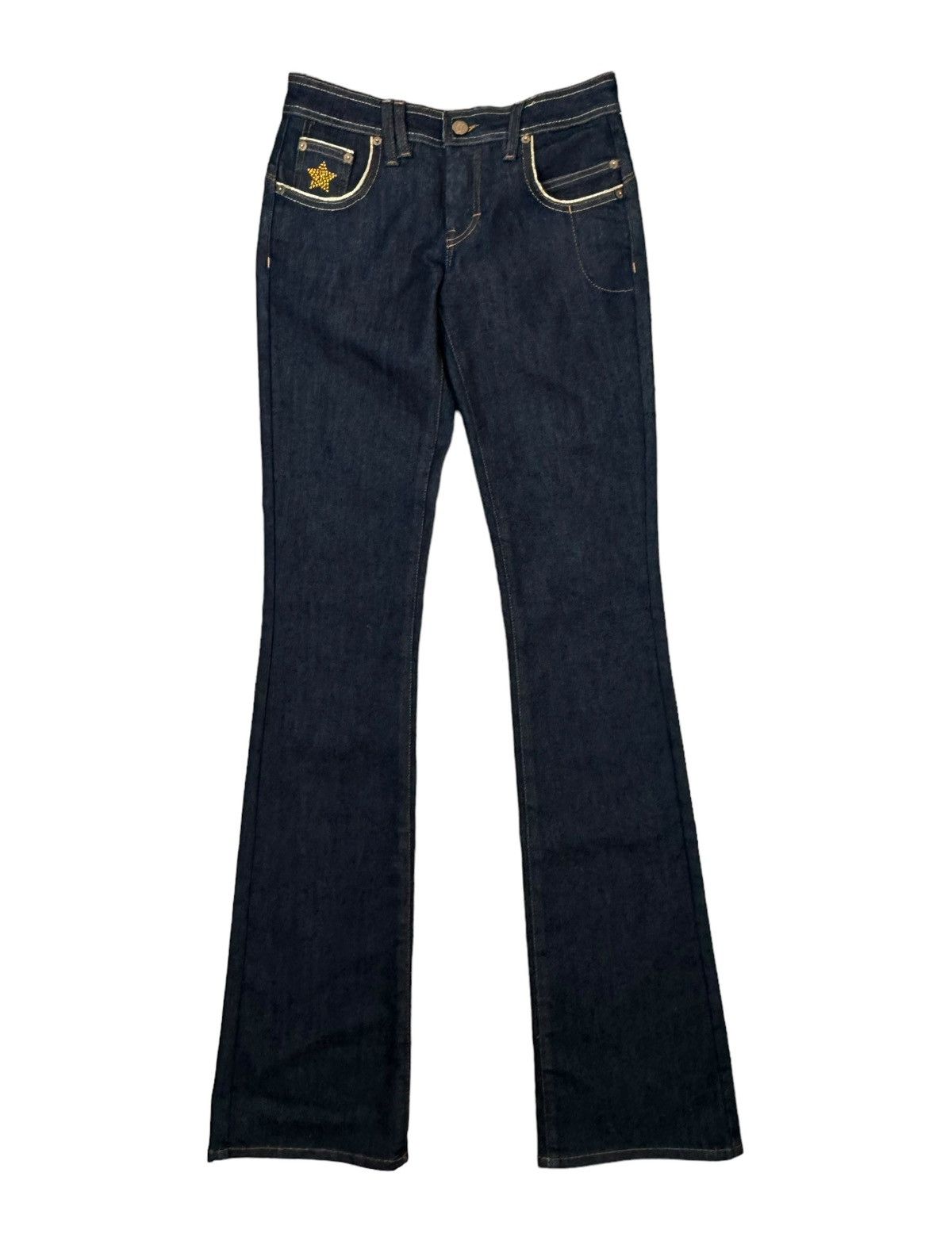 John Galliano Galliano Glitzy Jeans Bootcut Sequin Stars size 25 Size 25" / US 0 / IT 36 - 9 Thumbnail