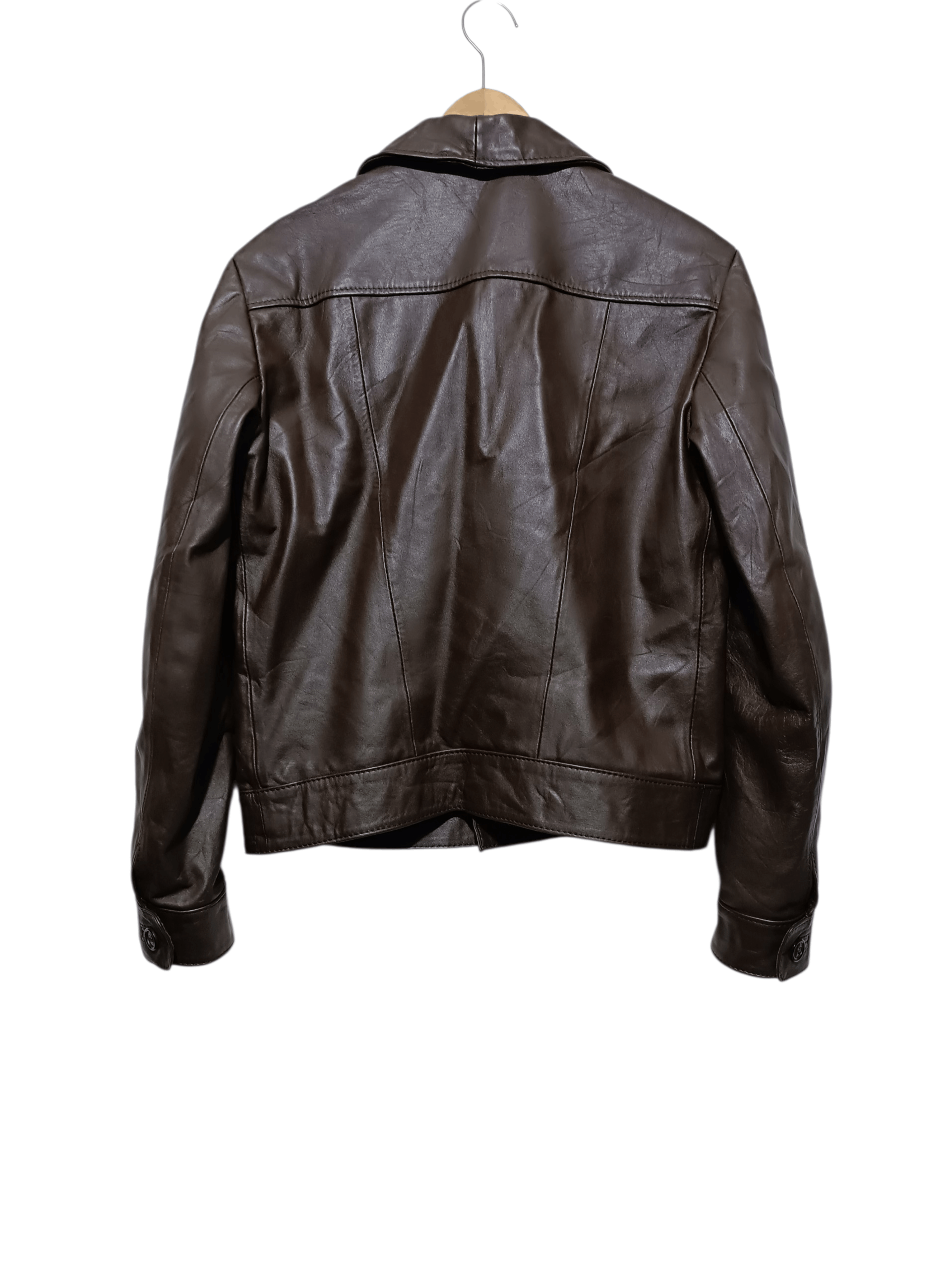 Other Vintage Made In Italy Brown Leather Rider Jacket Size US M / EU 48-50 / 2 - 3 Thumbnail