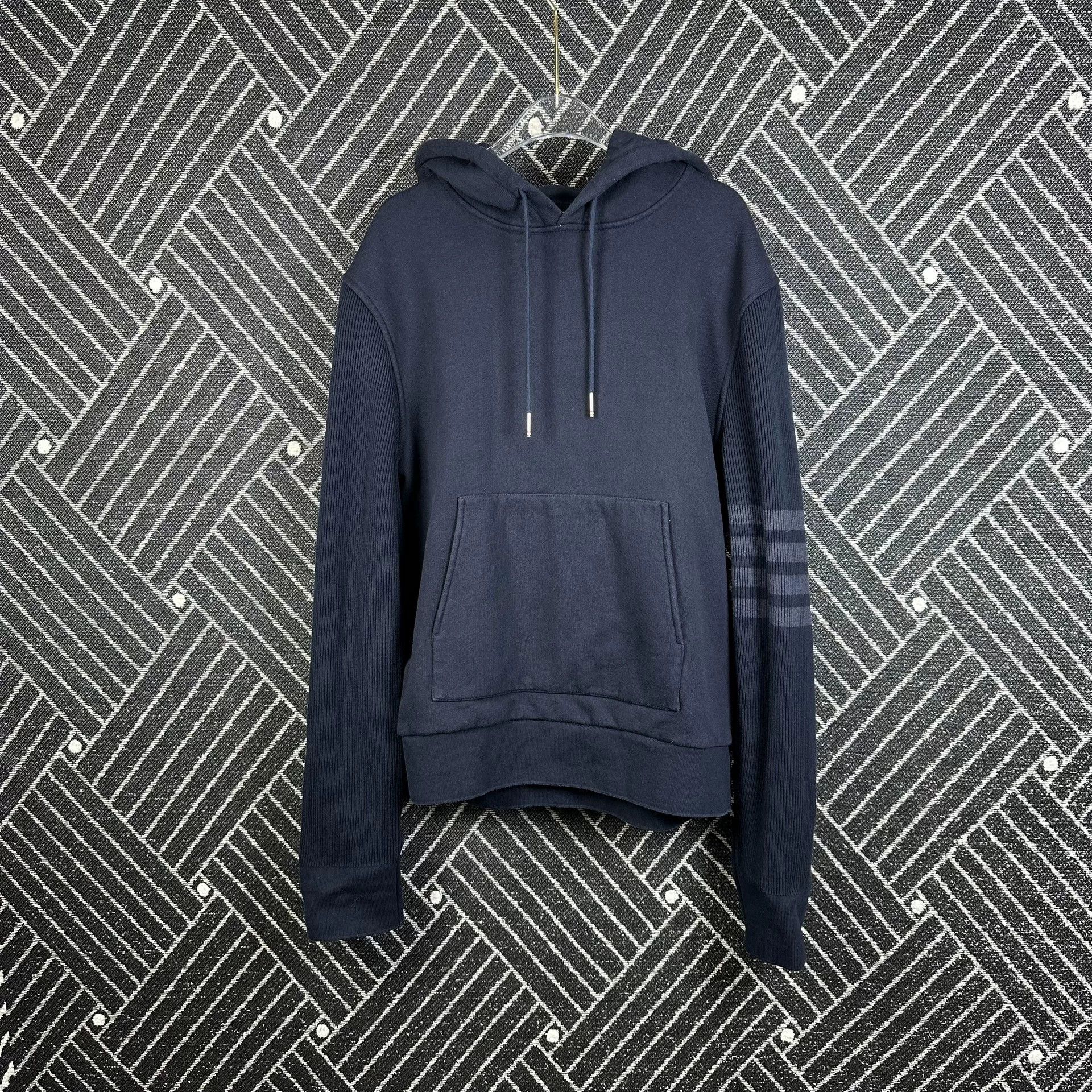 Thom Browne Thom Browne Navy Hoodie Size US L / EU 52-54 / 3 - 1 Thumbnail