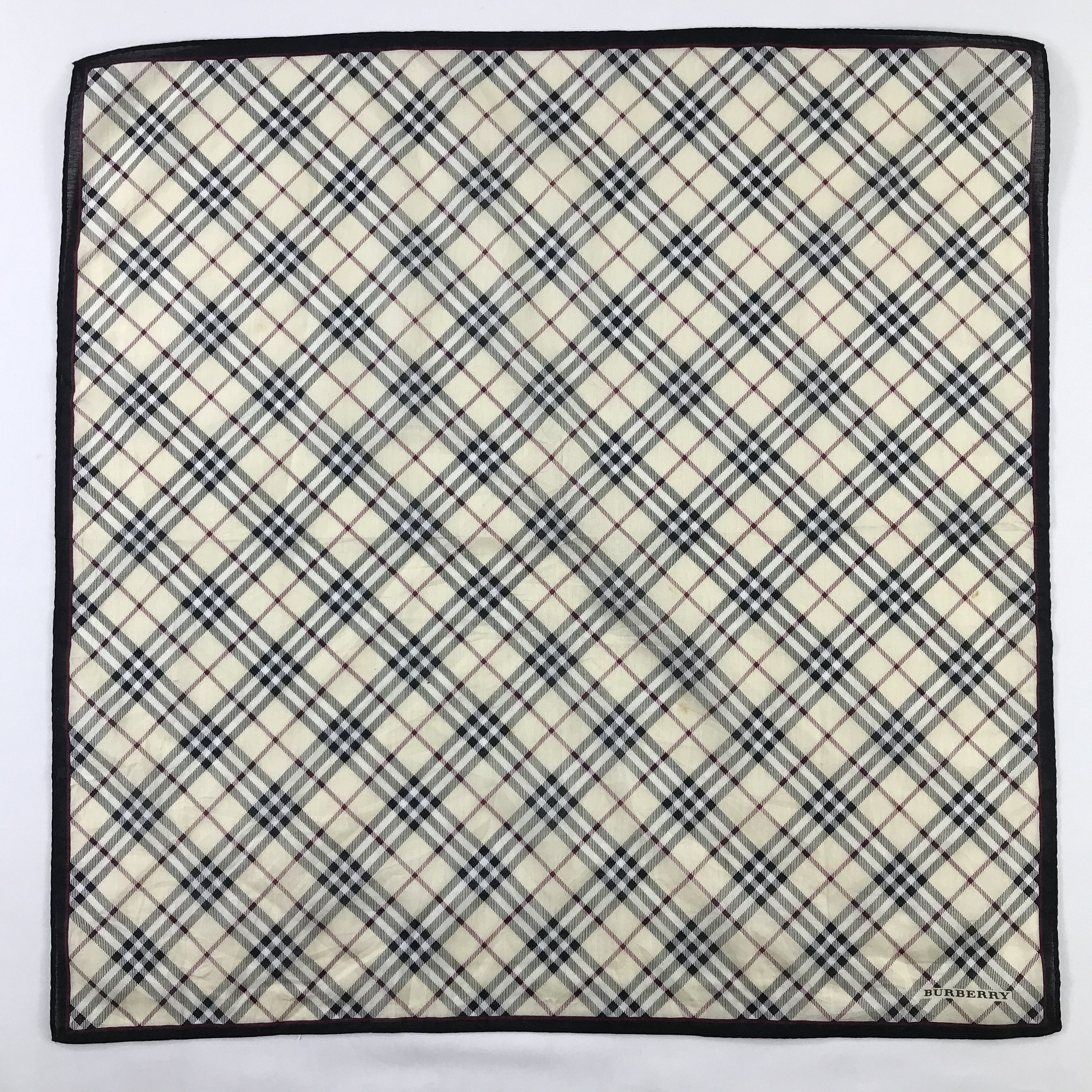Burberry × Vintage Burberry Bandana / Handkerchief / Neckerchief - S738 Size ONE SIZE - 1 Thumbnail