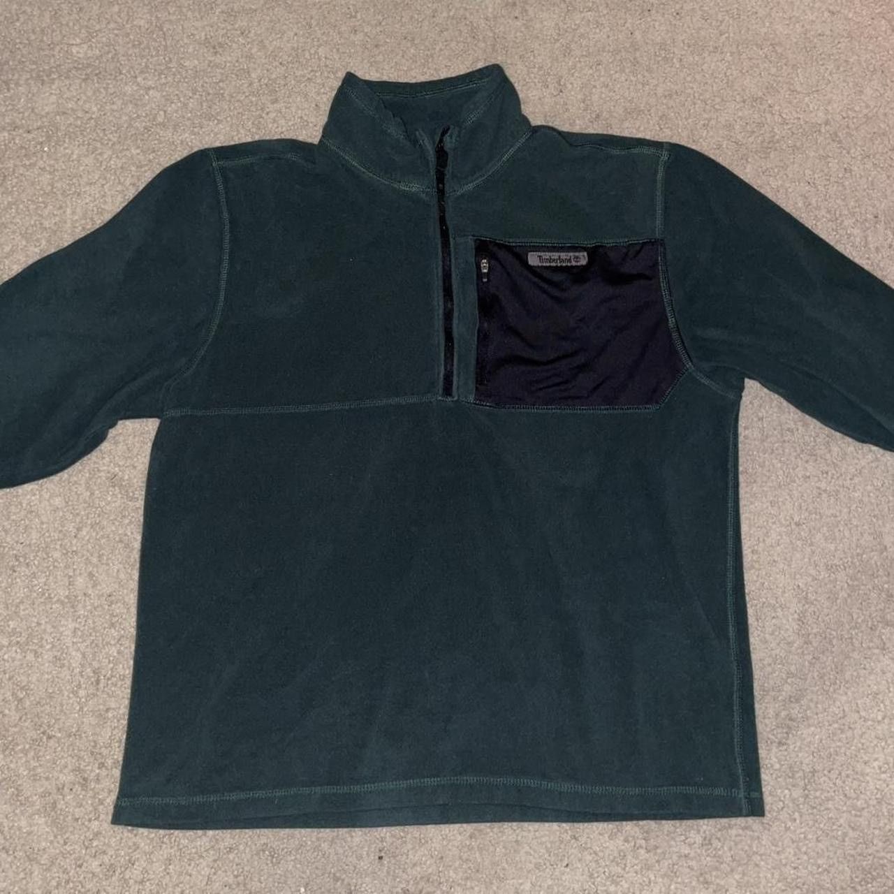 Timberland Timberland Forest Green Quarter Zip Up Jacket Size US M / EU 48-50 / 2 - 2 Thumbnail