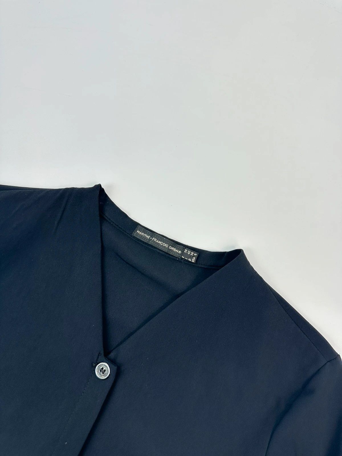 Marithe + Francois Girbaud Marithé + Francois Girbaud 00’s Dark Navy Crop Jacket Size M / US 6-8 / IT 42-44 - 2 Thumbnail