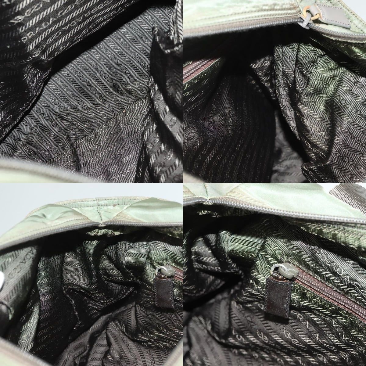 Prada PRADA Tote Bag Nylon Khaki Silver Size ONE SIZE - 12 Thumbnail