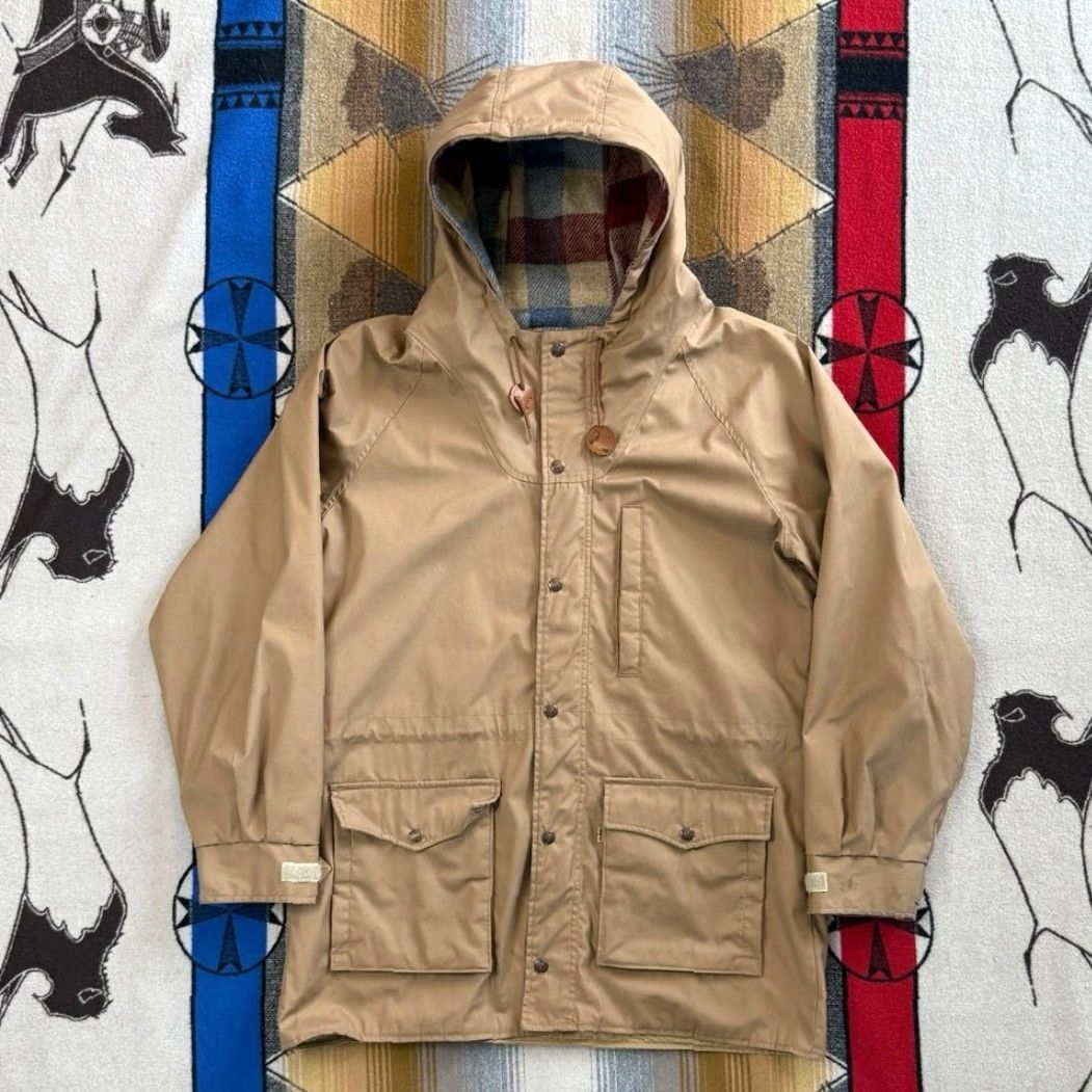 Levi's VINTAGE Levi’s Parka Jacket Men's Large Brown Wool Lined Plaid Puffer 80s 90s Jacket, Zip Snap, Fall Winter 80s 90s Mens Brown Size US L / EU 52-54 / 3 - 2 Thumbnail