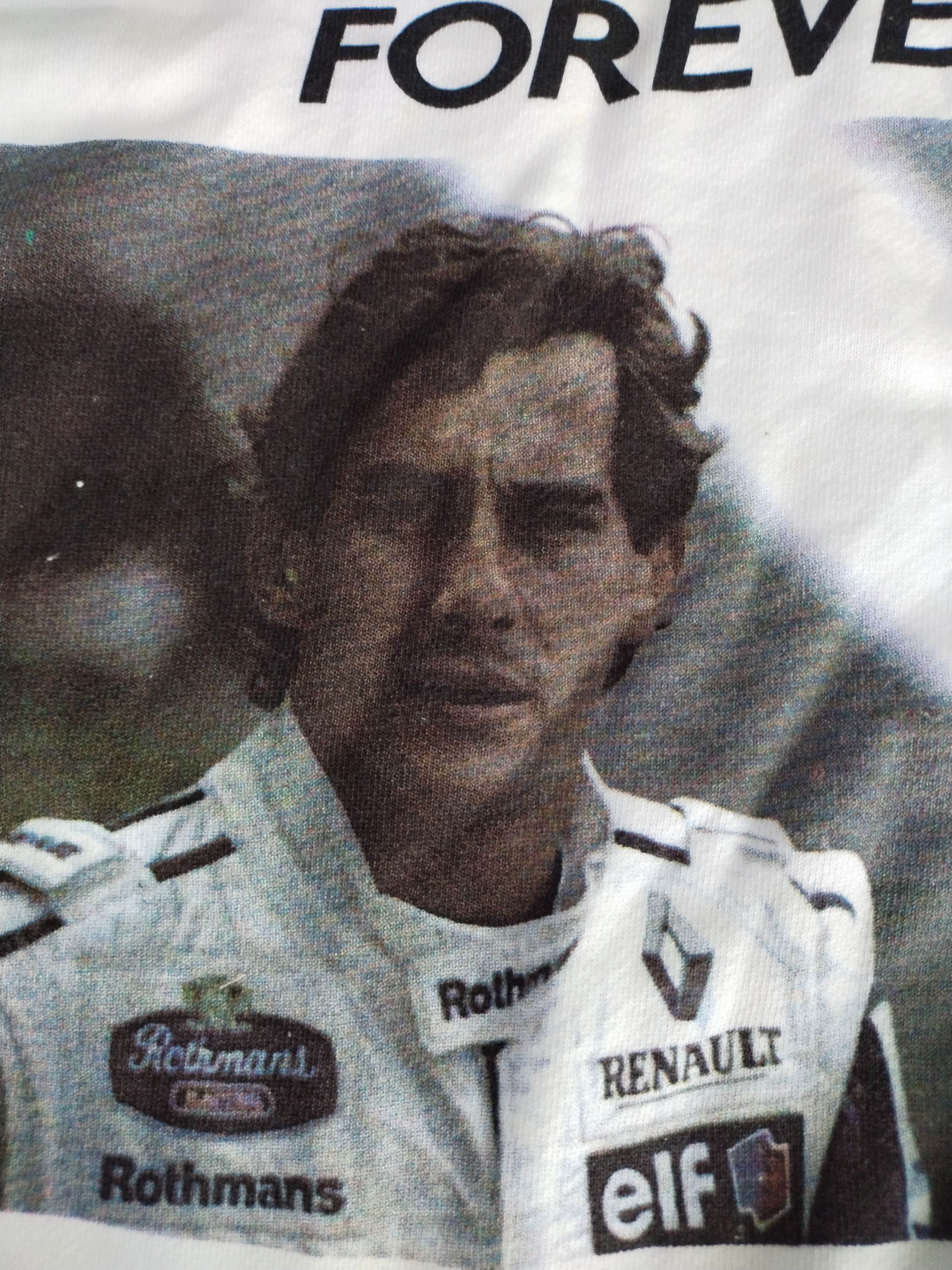 Japanese Brand × Vintage 90's Vintage Racing Ayrton Senna Rare White Sweatshirt Size US M / EU 48-50 / 2 - 4 Thumbnail