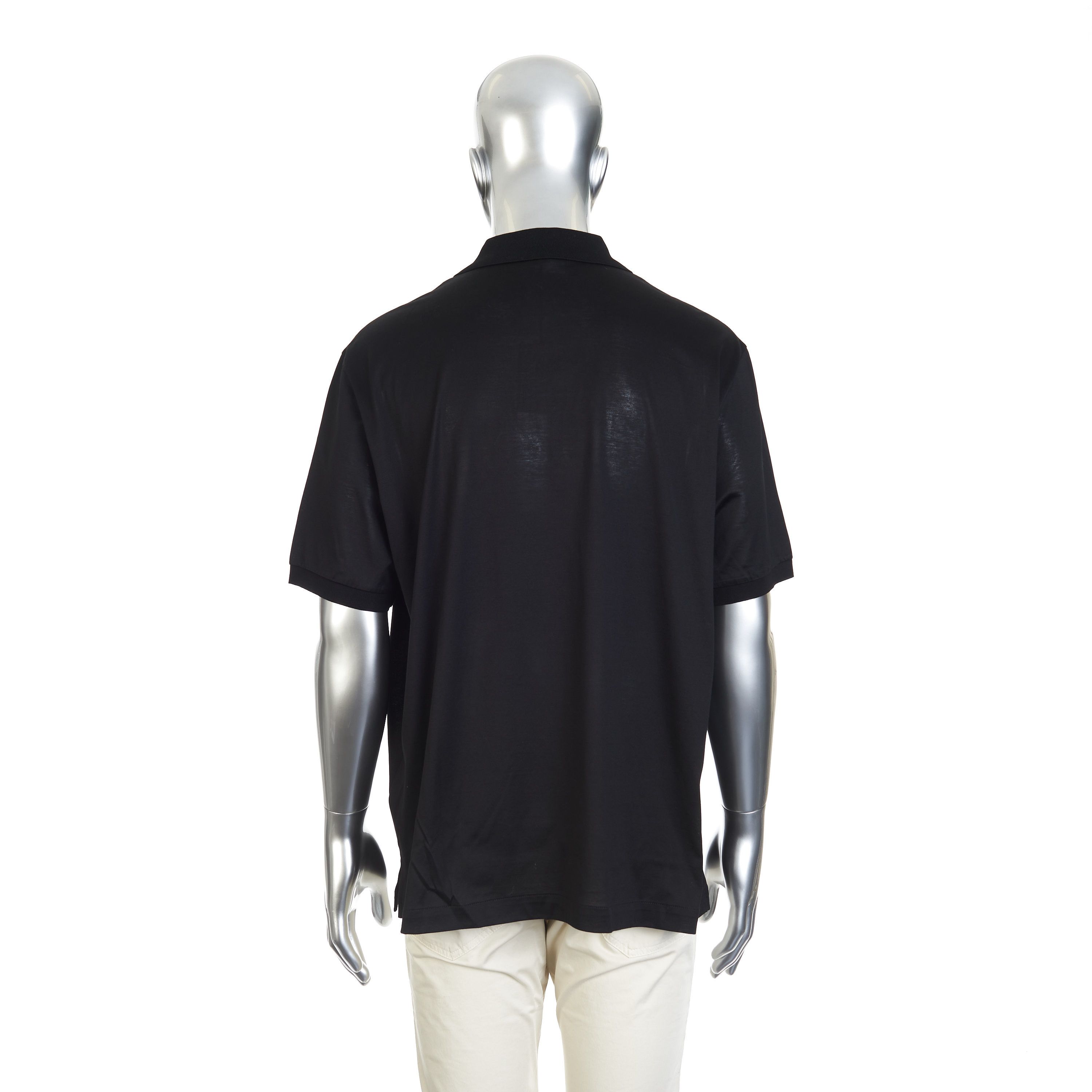 Brioni Zip Polo Shirt In Black Cotton 3XL Size US XXL / EU 58 / 5 - 6 Thumbnail