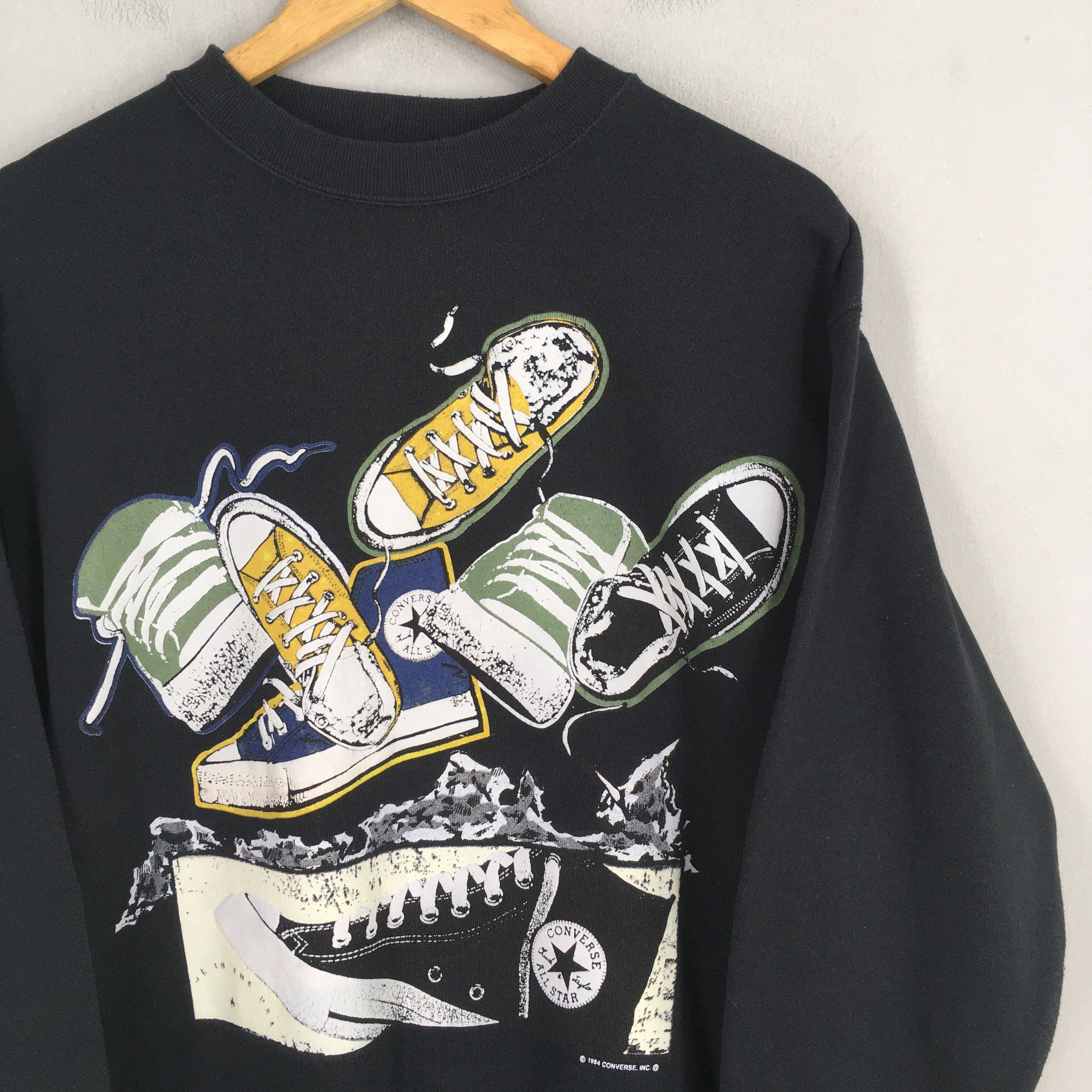 Converse × Vintage Vintage 90s Converse All Star Sweater Medium Size US M / EU 48-50 / 2 - 2 Thumbnail