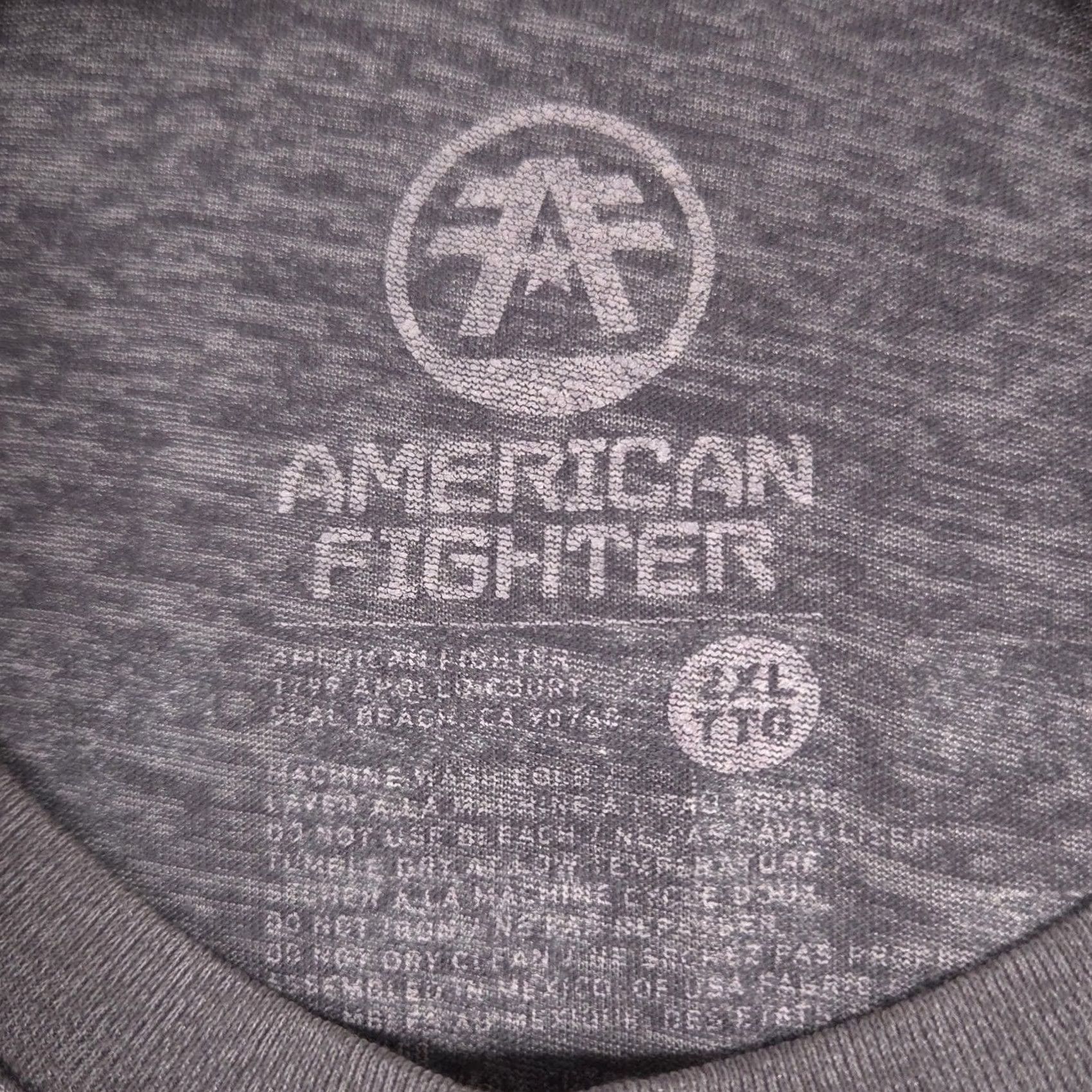 Vintage VINTAGE American Fighter Shirt Mens 2XL Gray 1974 Diamond Logo Graphic Tee Tagless MMA Size US XXL / EU 58 / 5 - 5 Thumbnail