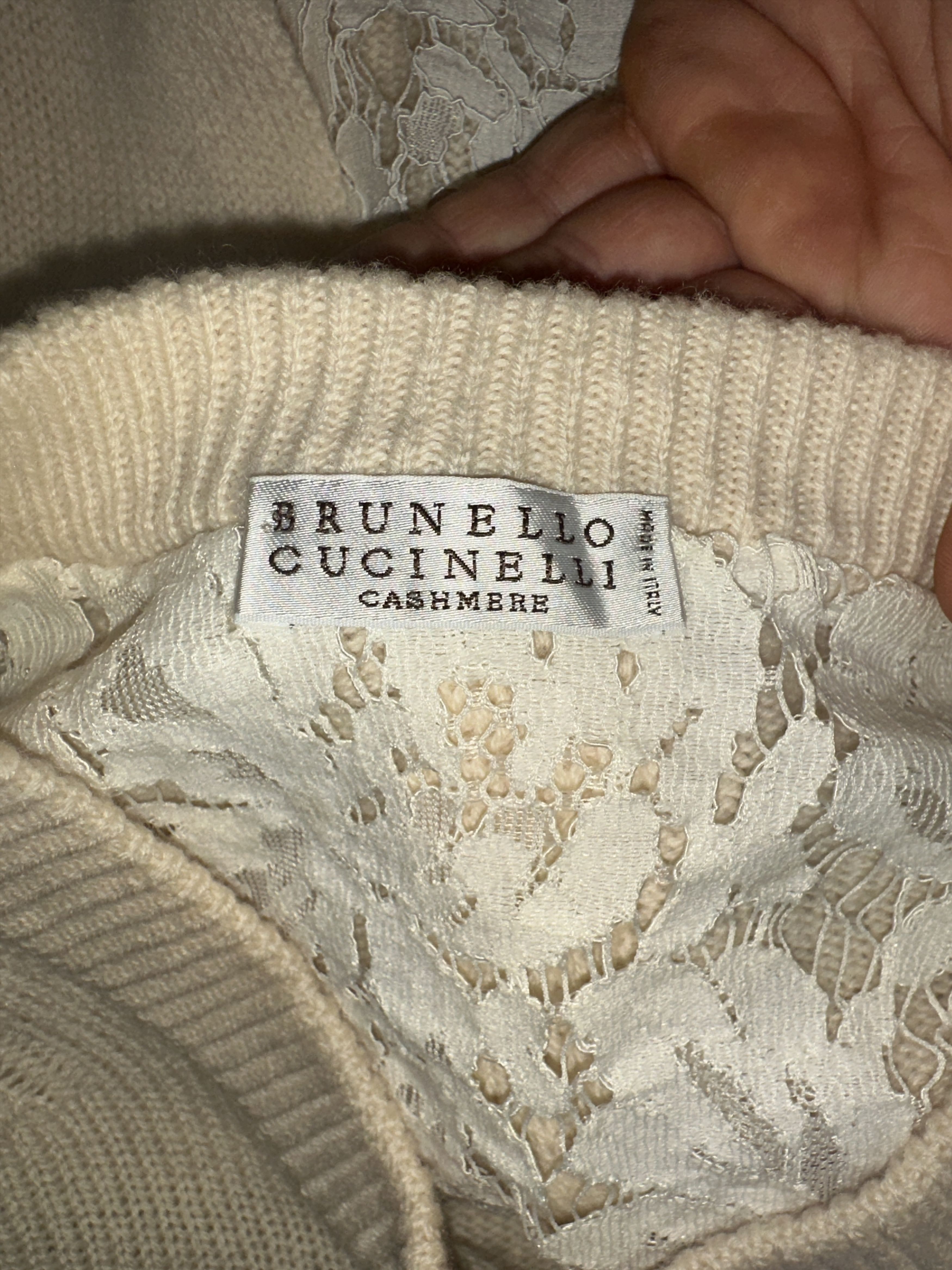 Brunello Cucinelli Brunello Cucinelli Cashmere Layered Back Knit Sweater M L Size L / US 10 / IT 46 - 4 Thumbnail