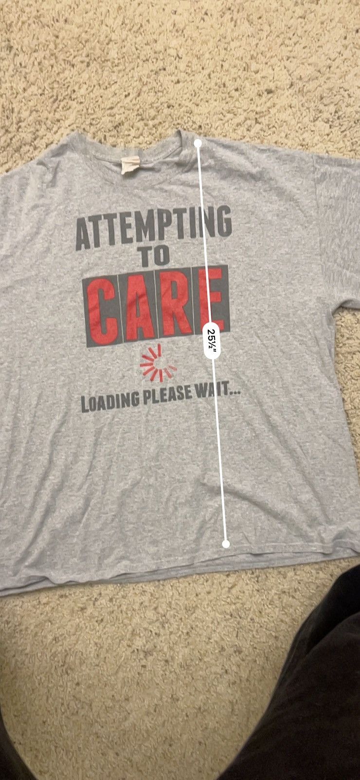 Vintage Funny “attempting to care” boxy graphic tee Size US XL / EU 56 / 4 - 4 Thumbnail