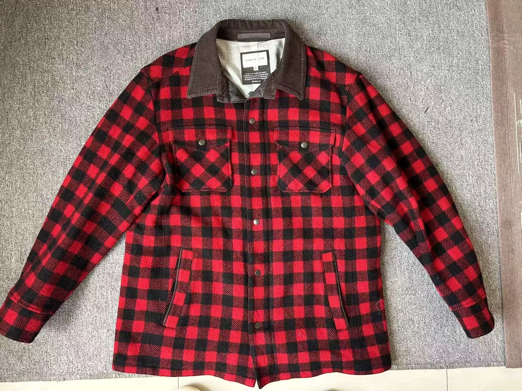 Woolrich Woolen Mills woolrich red plaid flannel shirt jacket Size US XXL / EU 58 / 5 - 1 Thumbnail
