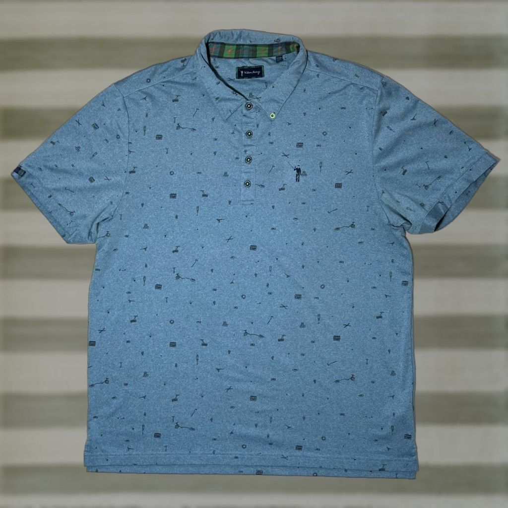 Vintage William Murray Polo Shirt Polo Men XL Blue Short Sleeve Golf Sports Activewear Mens Size US XL / EU 56 / 4 - 1 Thumbnail
