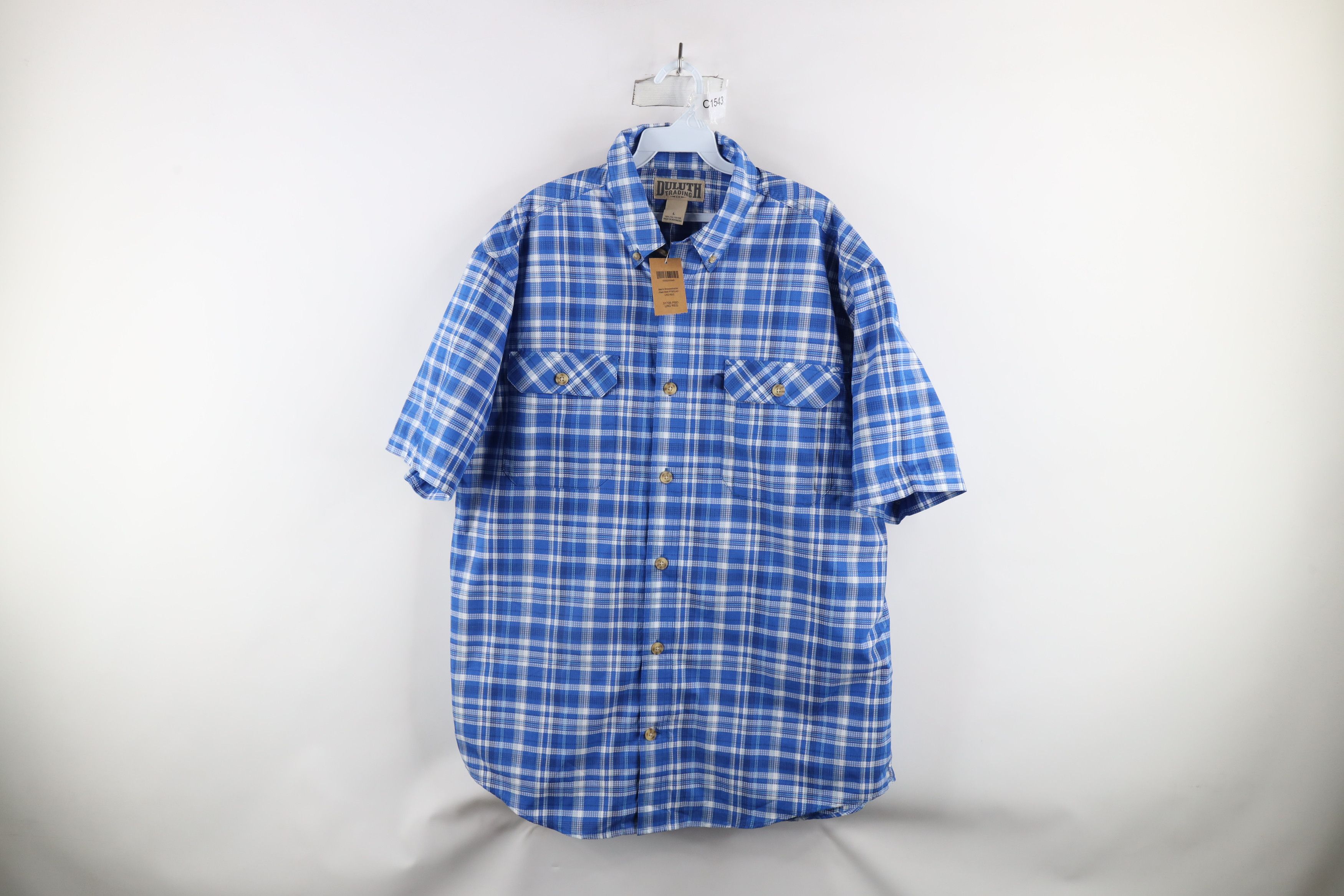 Duluth Trading Company × Vintage New Duluth Trading Co Short Sleeve Button Shirt Plaid Size US L / EU 52-54 / 3 - 1 Thumbnail