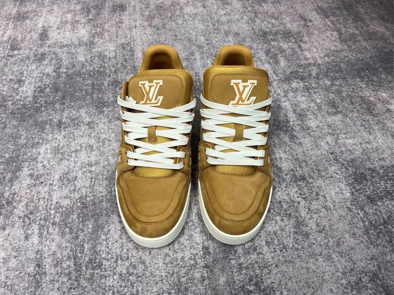 Louis Vuitton Louis Vuitton TRAINER khaki suede board shoes Size US 7.5 / EU 40-41 - 3 Thumbnail