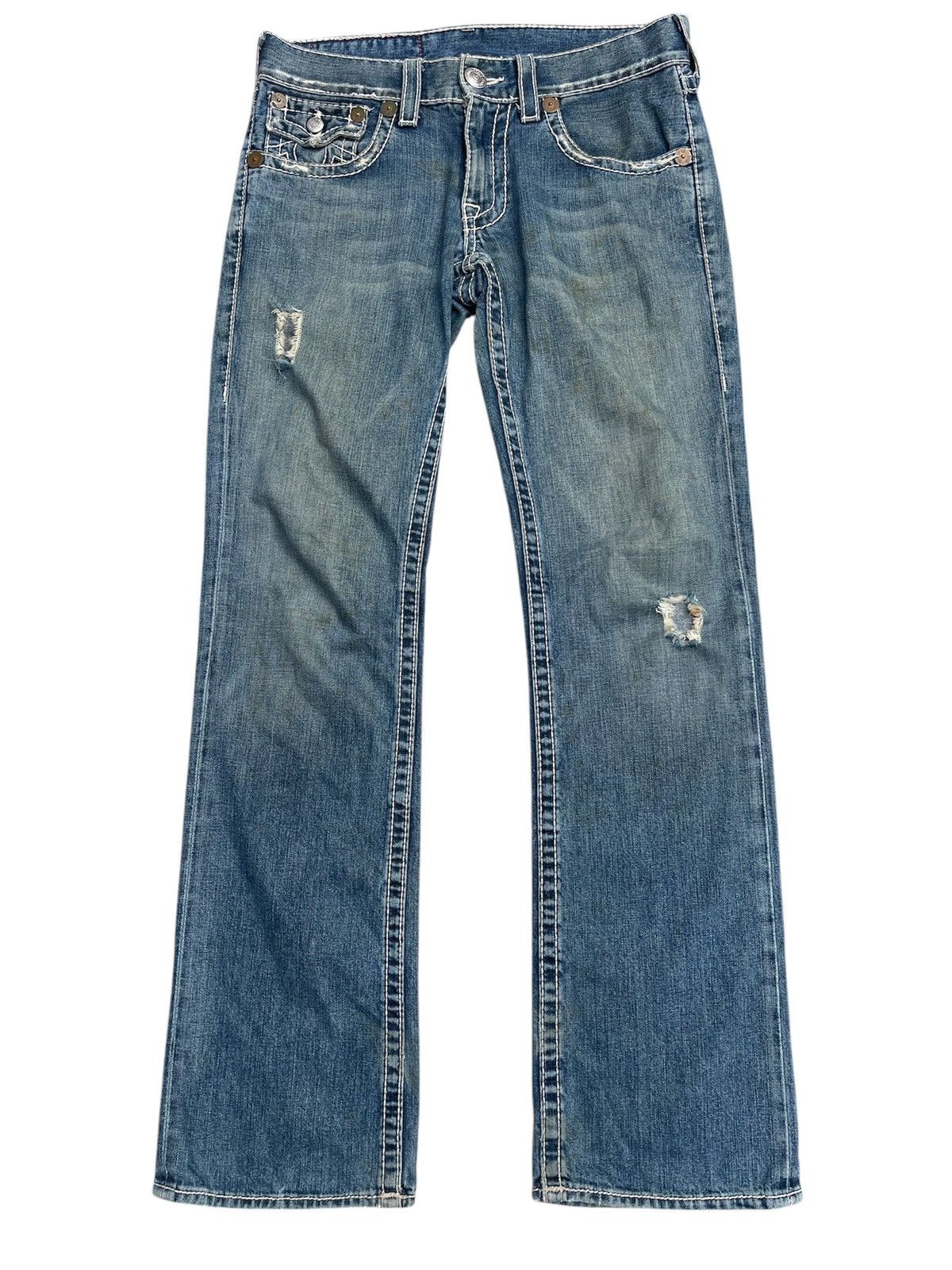 True Religion Vintage True Religion Billy Big T Flare Jeans Distressed USA Size US 31 - 2 Thumbnail
