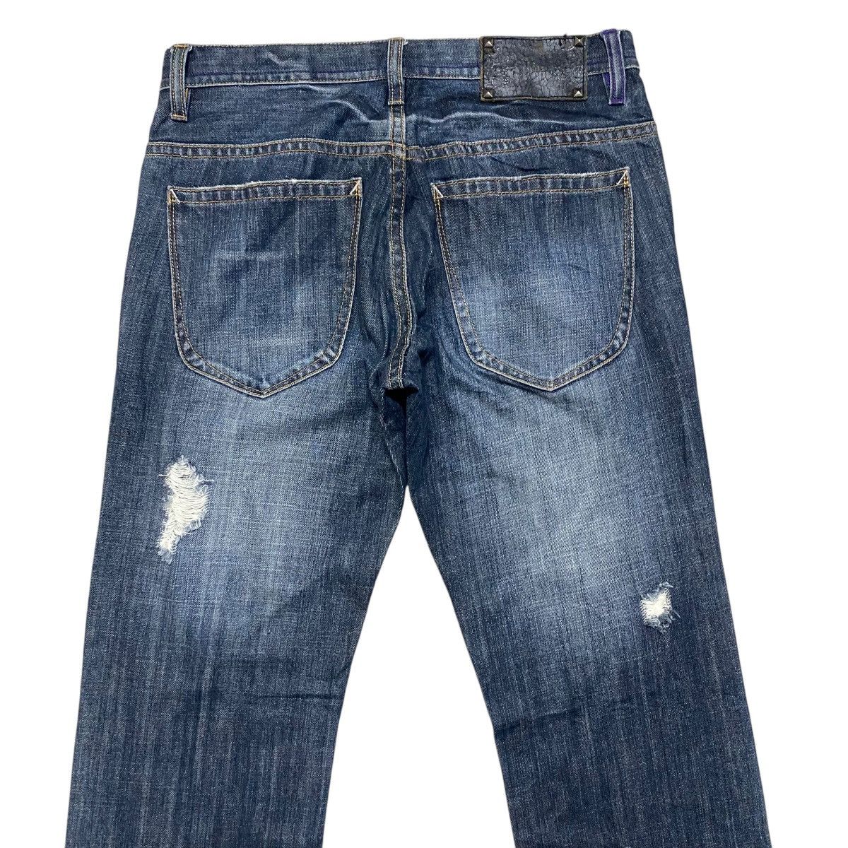 Japanese Brand MIDAS Hole Distressed Denim Jeans Studded Size US 29 - 10 Thumbnail