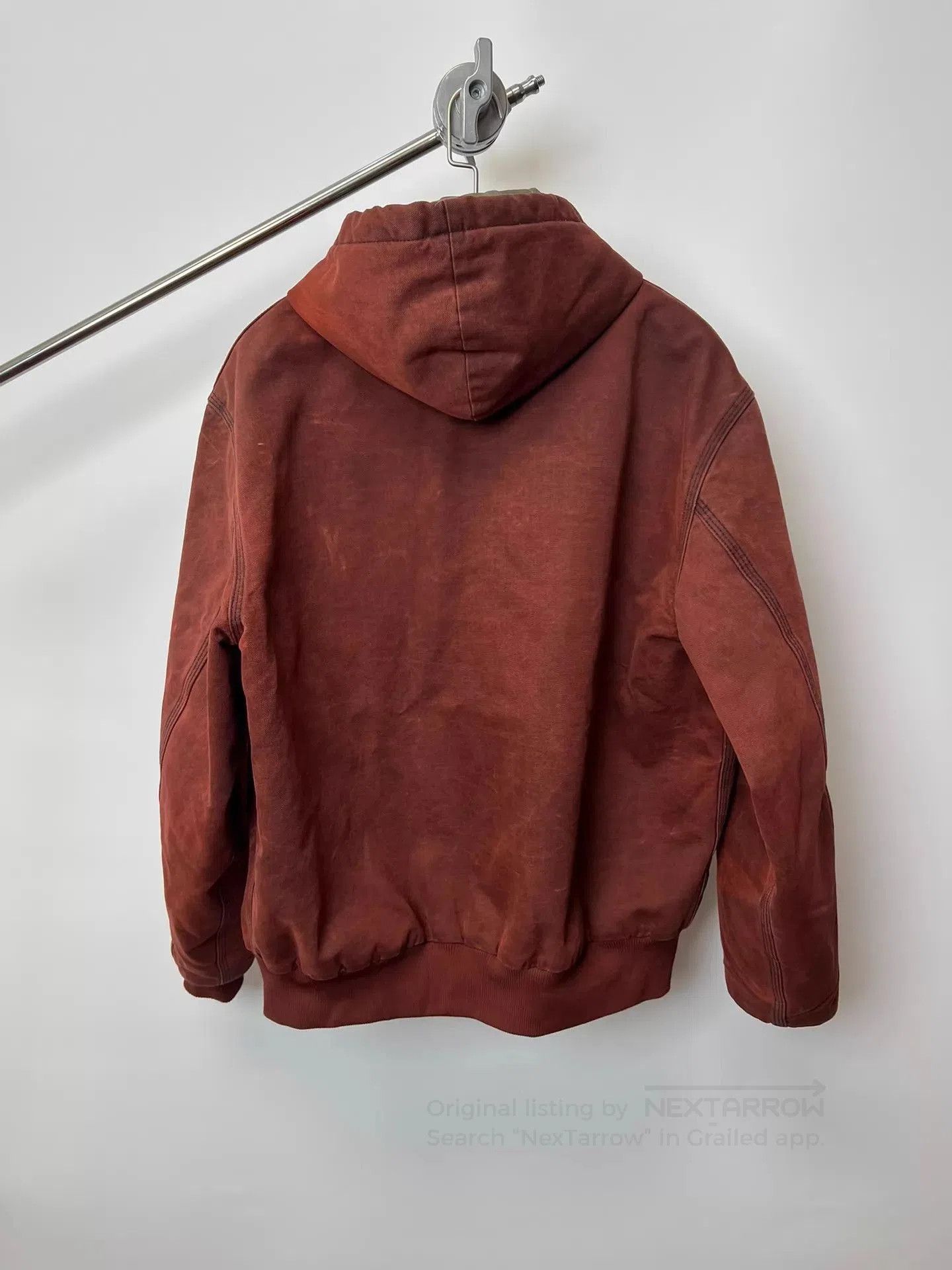 Carhartt Red Zip-Up Hooded Sweatshirt. Size US L / EU 52-54 / 3 - 5 Thumbnail
