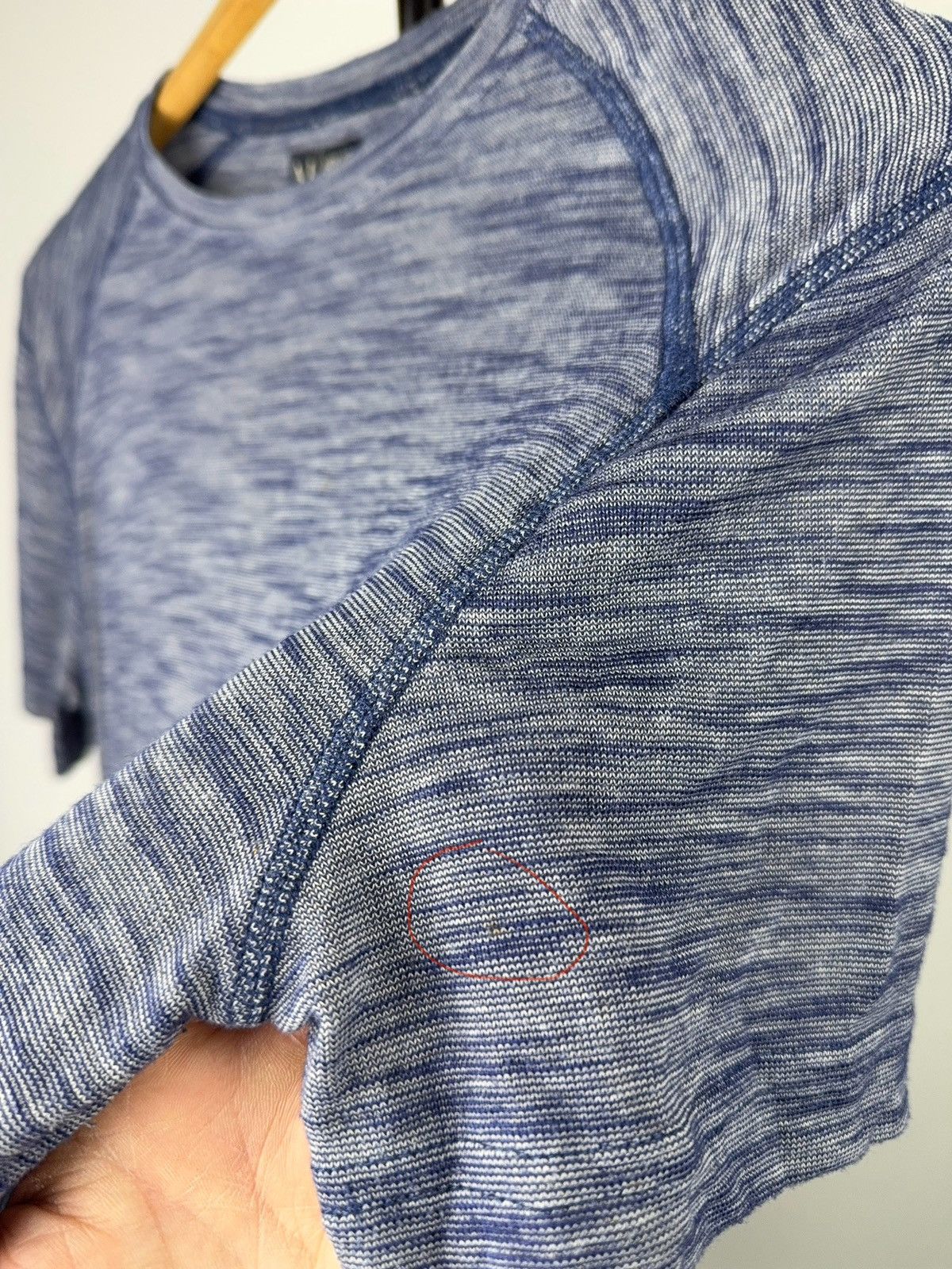 Armani 00s Armani Jeans Italy Blue Melange Stretch T-Shirt Slim Fit Size US M / EU 48-50 / 2 - 10 Thumbnail