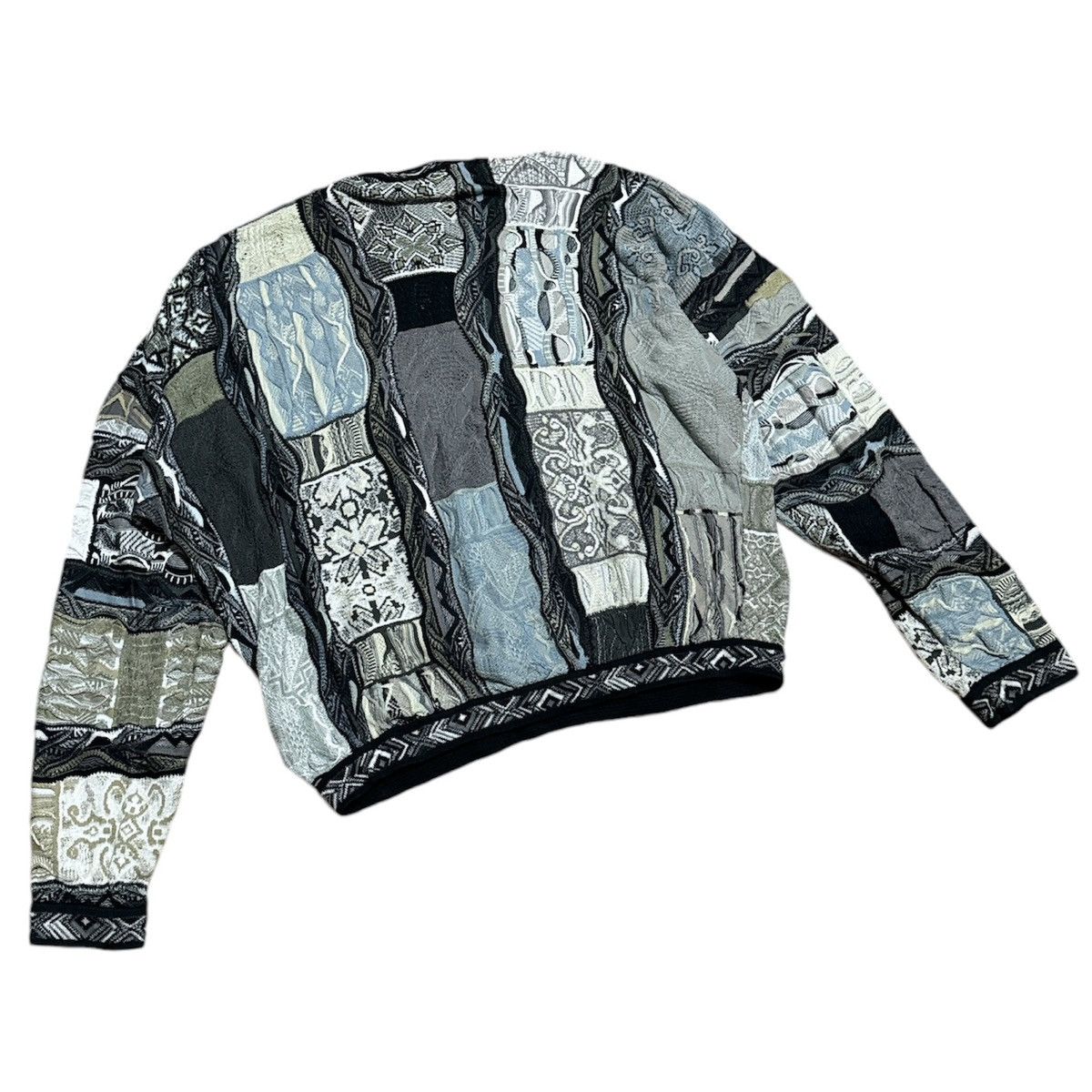 Coogi Vintage Patchwork Knit Coogi Sweater 90s Size US L / EU 52-54 / 3 - 4 Thumbnail