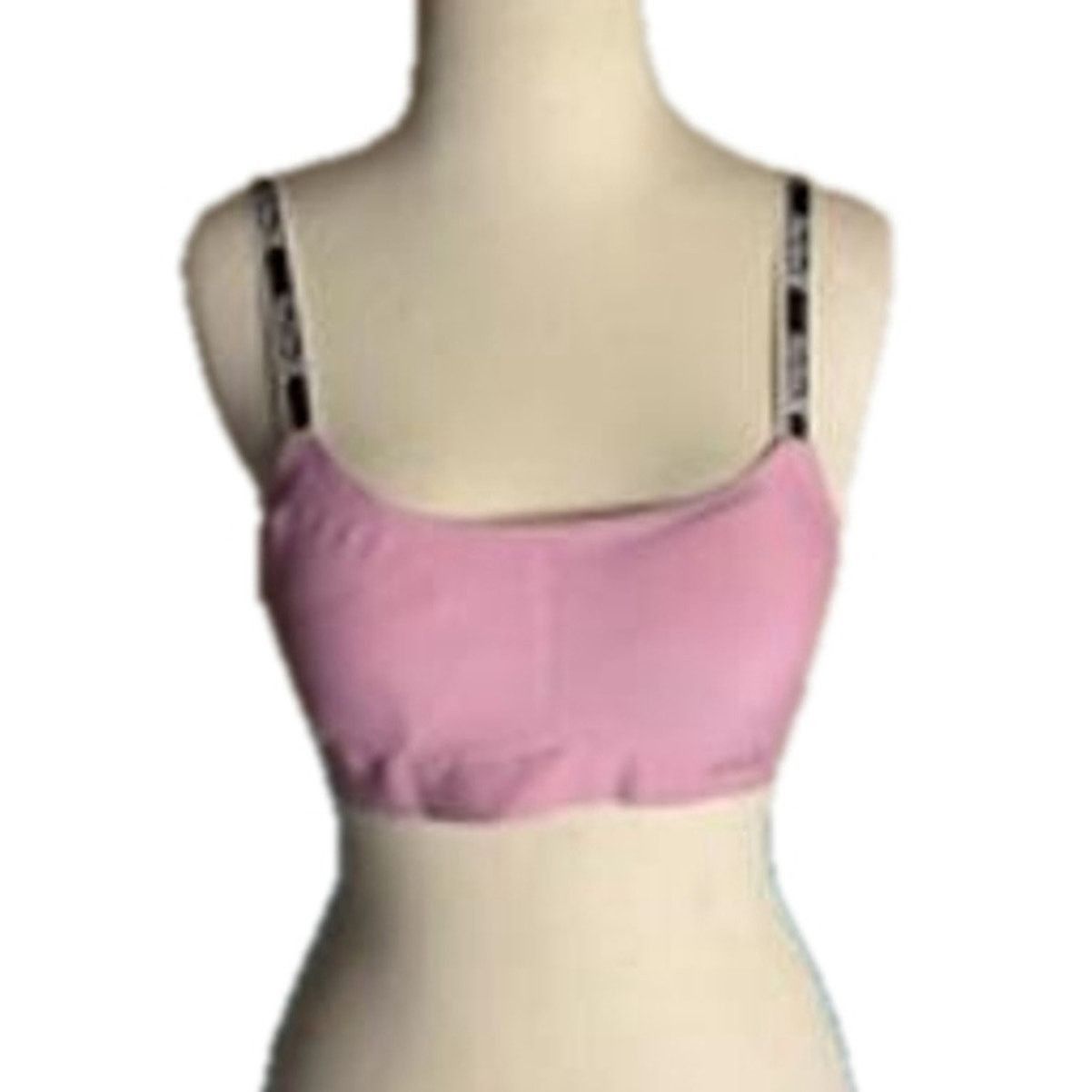 Hurley Pink Logo Strap Bralette Hurley Stretchy Sports Lounge Top S Size ONE SIZE - 2 Thumbnail
