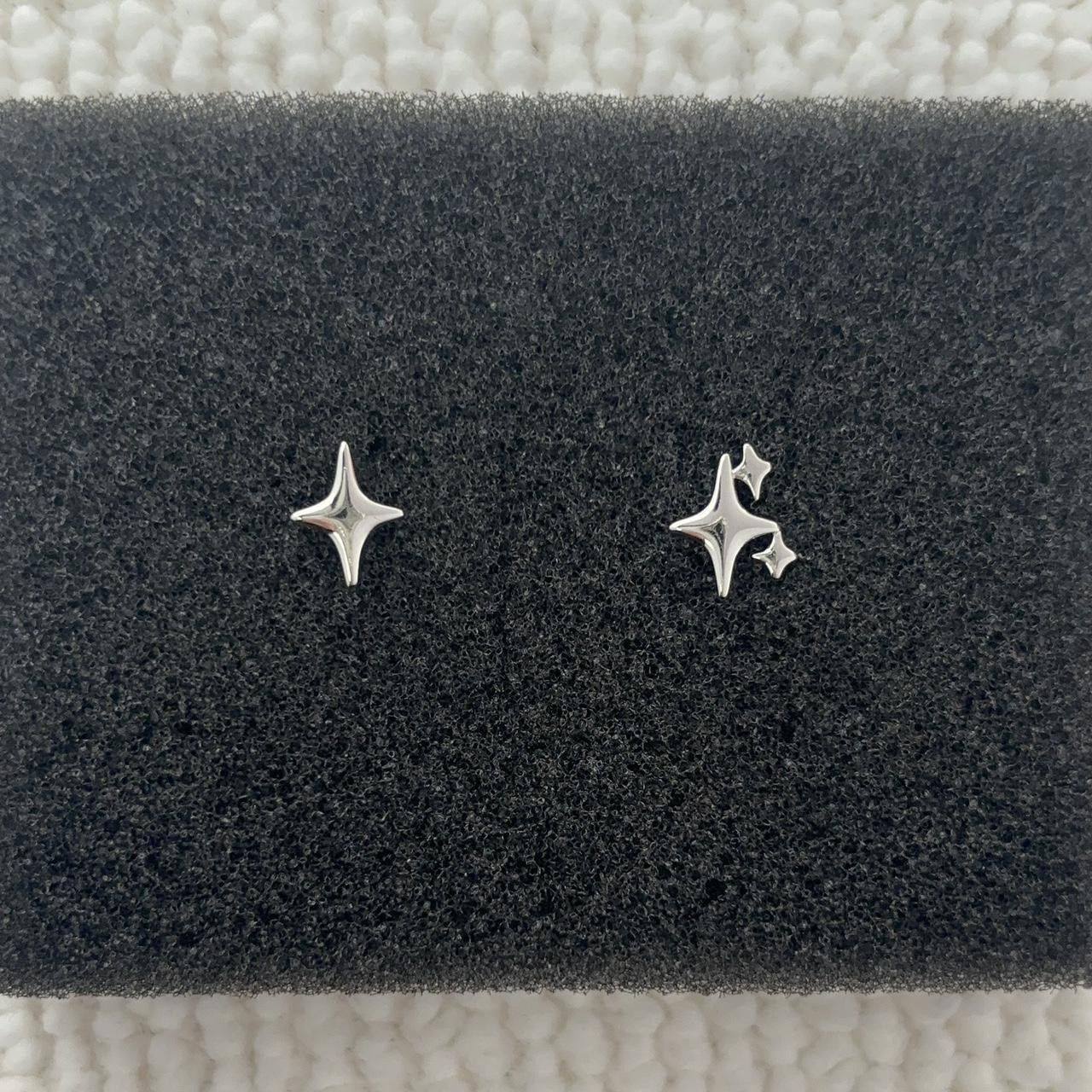 Asymmetry Small Star Stud Earrings for Men Women