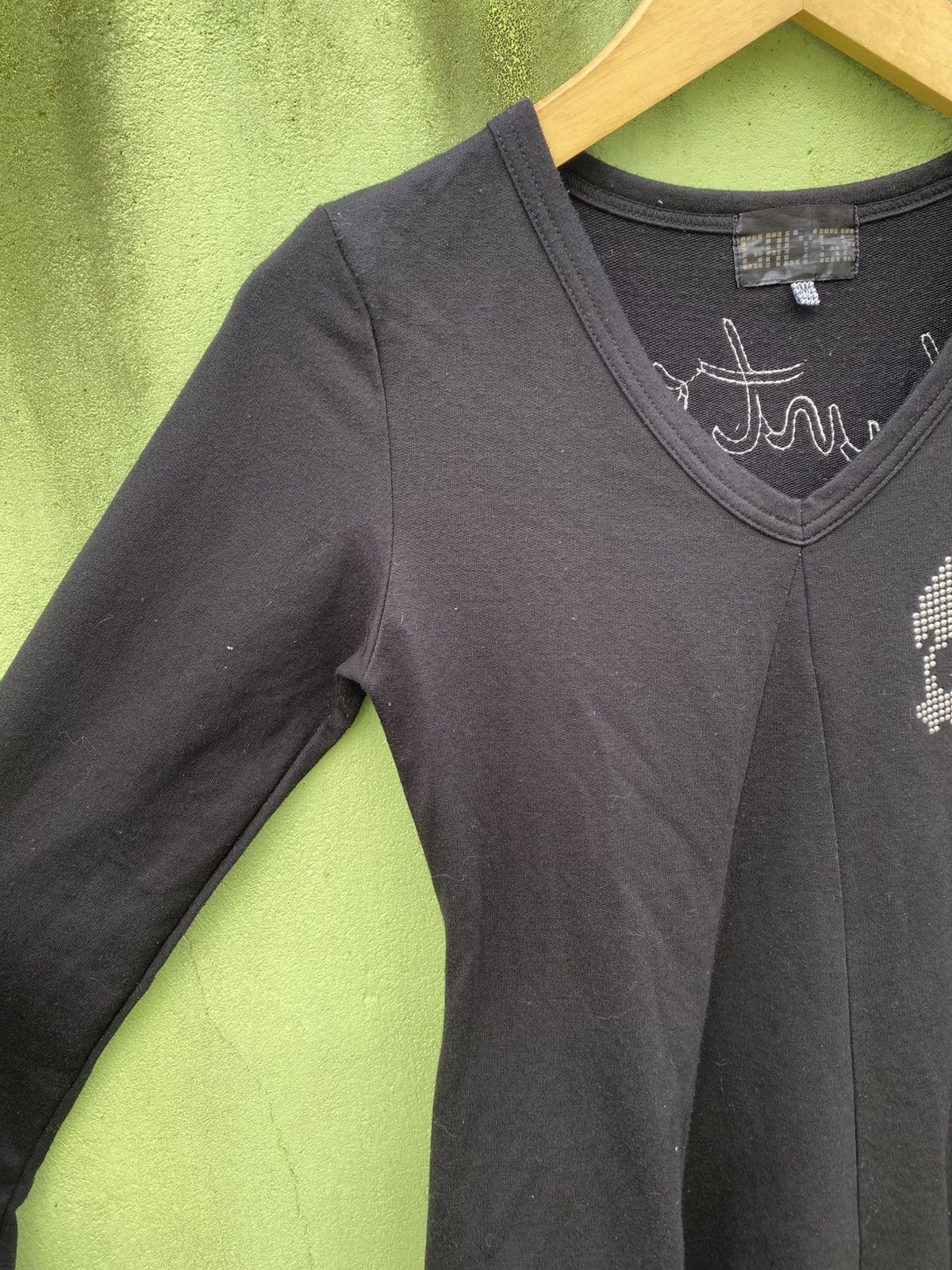 Japanese Brand Galyge Black Tunic Dress With A Skull Crossbones Rhinestone Size M / US 6-8 / IT 42-44 - 4 Thumbnail