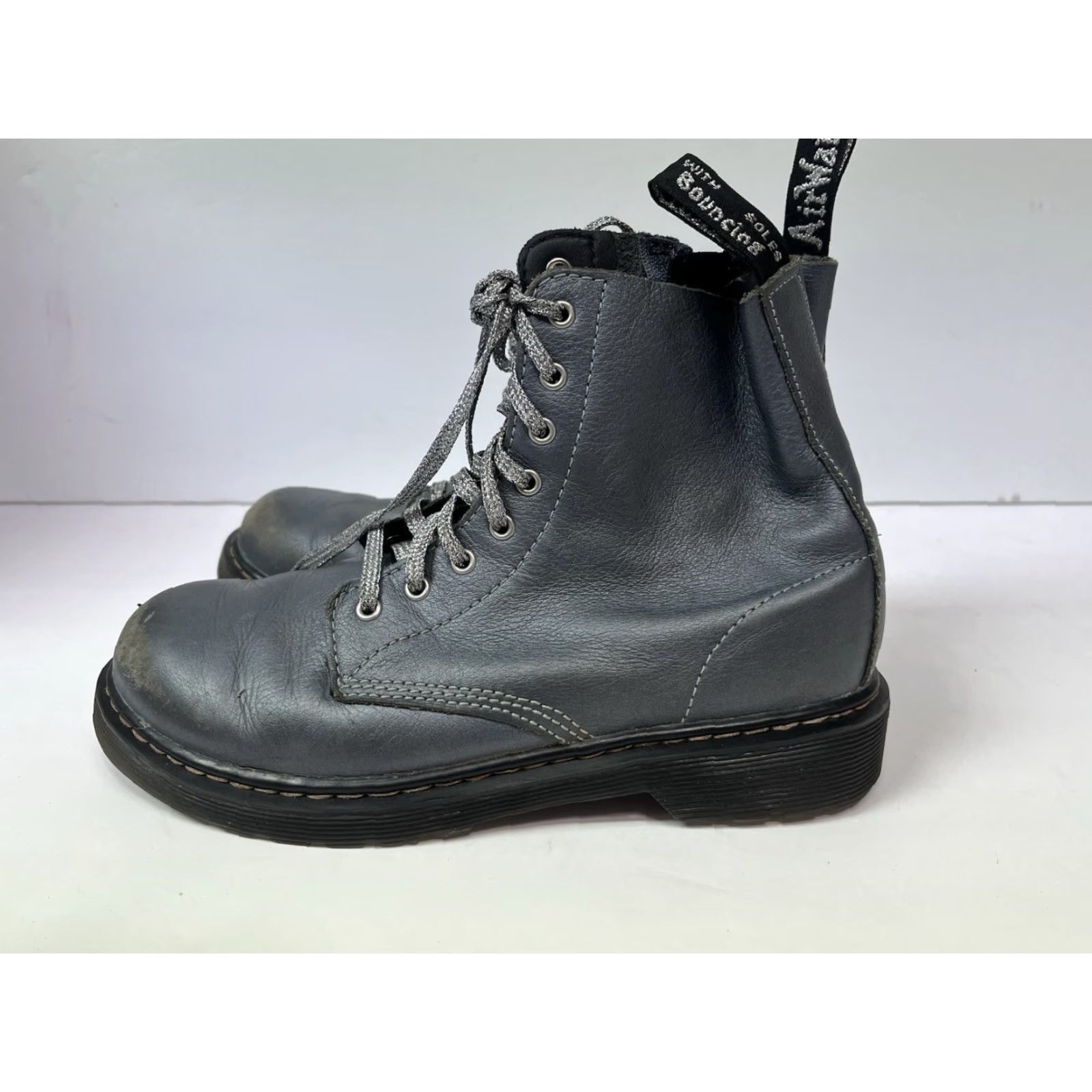 Dr. Martens Dr Martens Pascal 1460 Gray Ankle Boots Women’s 5 Size US 5.5 / IT 35.5 - 4 Thumbnail