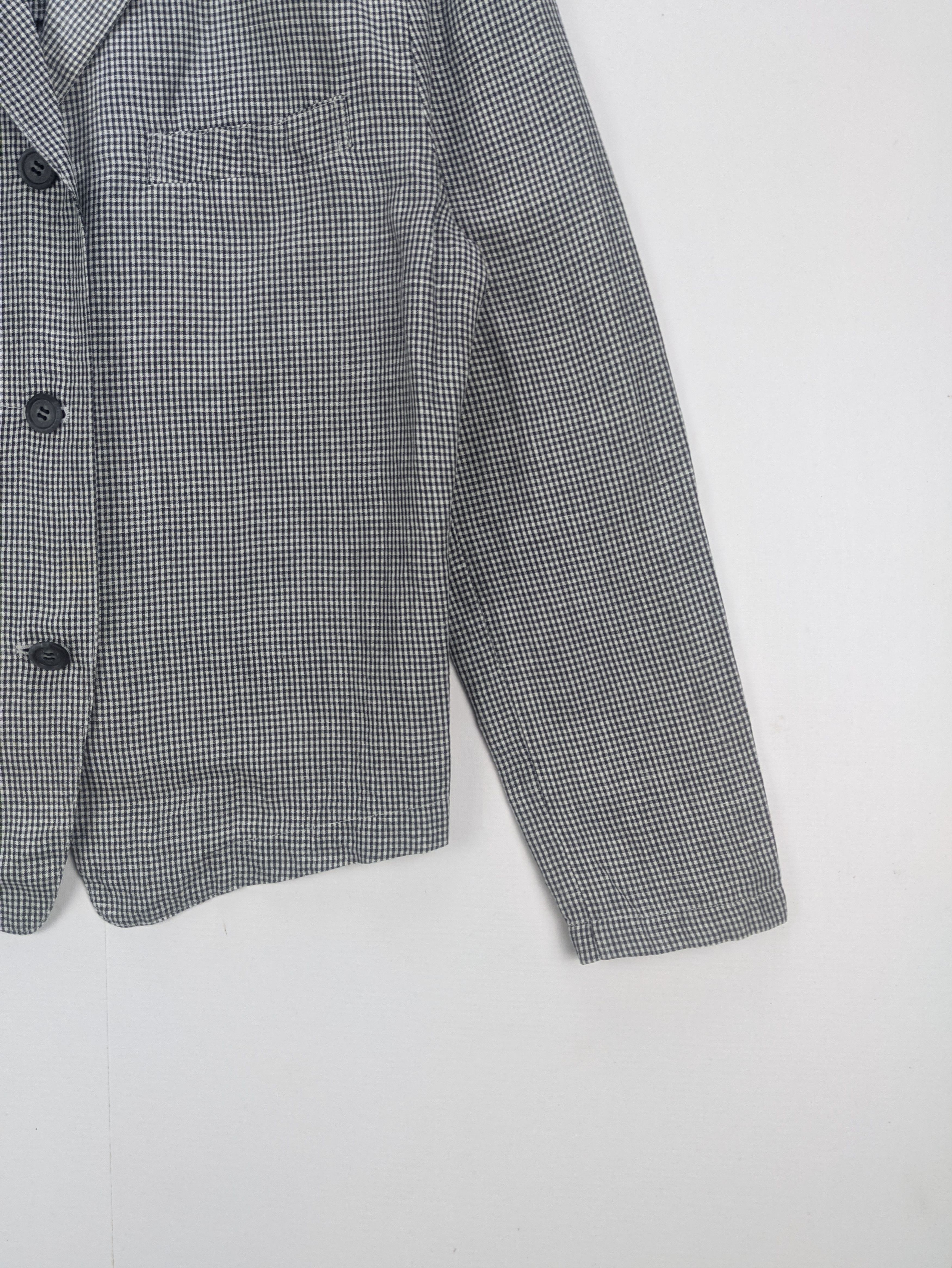 Issey Miyake Steals🔥Issey Miyaki Coat Jacket Gingham Checkered Size S / US 4 / IT 40 - 9 Thumbnail