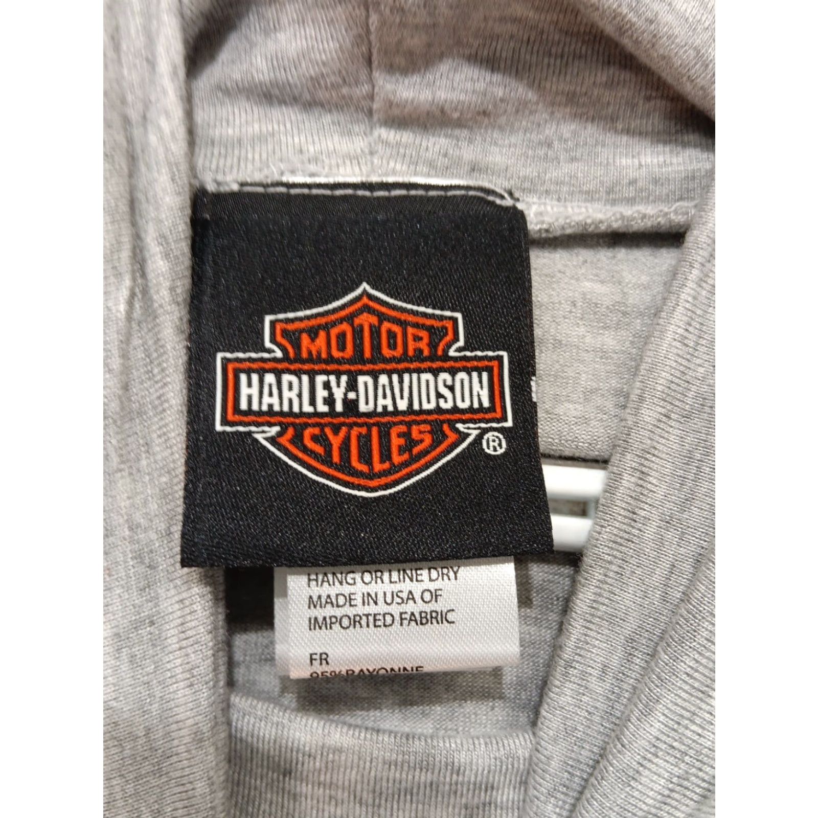 Harley Davidson Harley-Davidson Rhinestone Cowl Neck Shirt Women's Small Gray Long Sleeve GUC Size S / US 4 / IT 40 - 6 Thumbnail