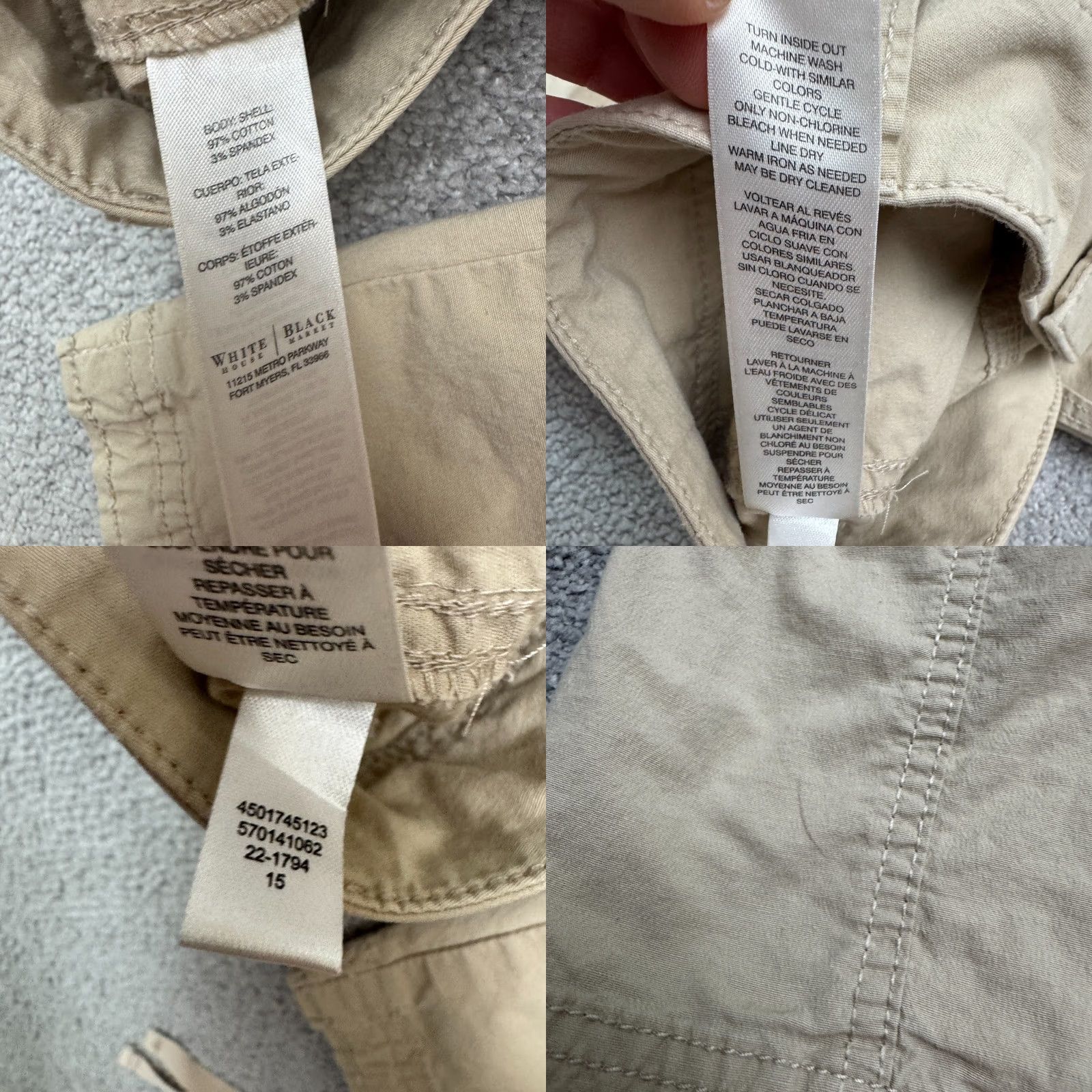 White House Black Market White House Black Market Cargo Cropped Pants Womens 10 Khaki Brown Capri Casual Linen Wide Leg? Size 32" / US 10 / IT 46 - 8 Thumbnail