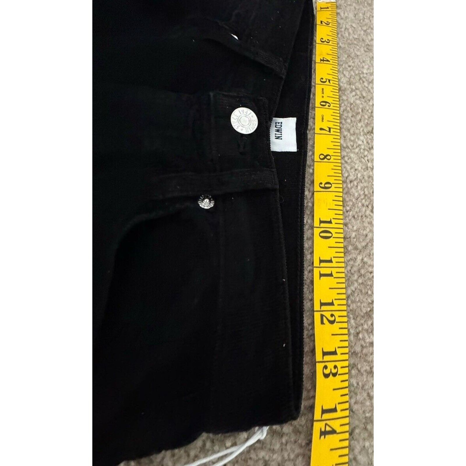 Edwin Edwin Pixie 9” Midrise Corduroy Black Skinny Pants Jeans 25" Size 25" / US 0 / IT 36 - 9 Thumbnail