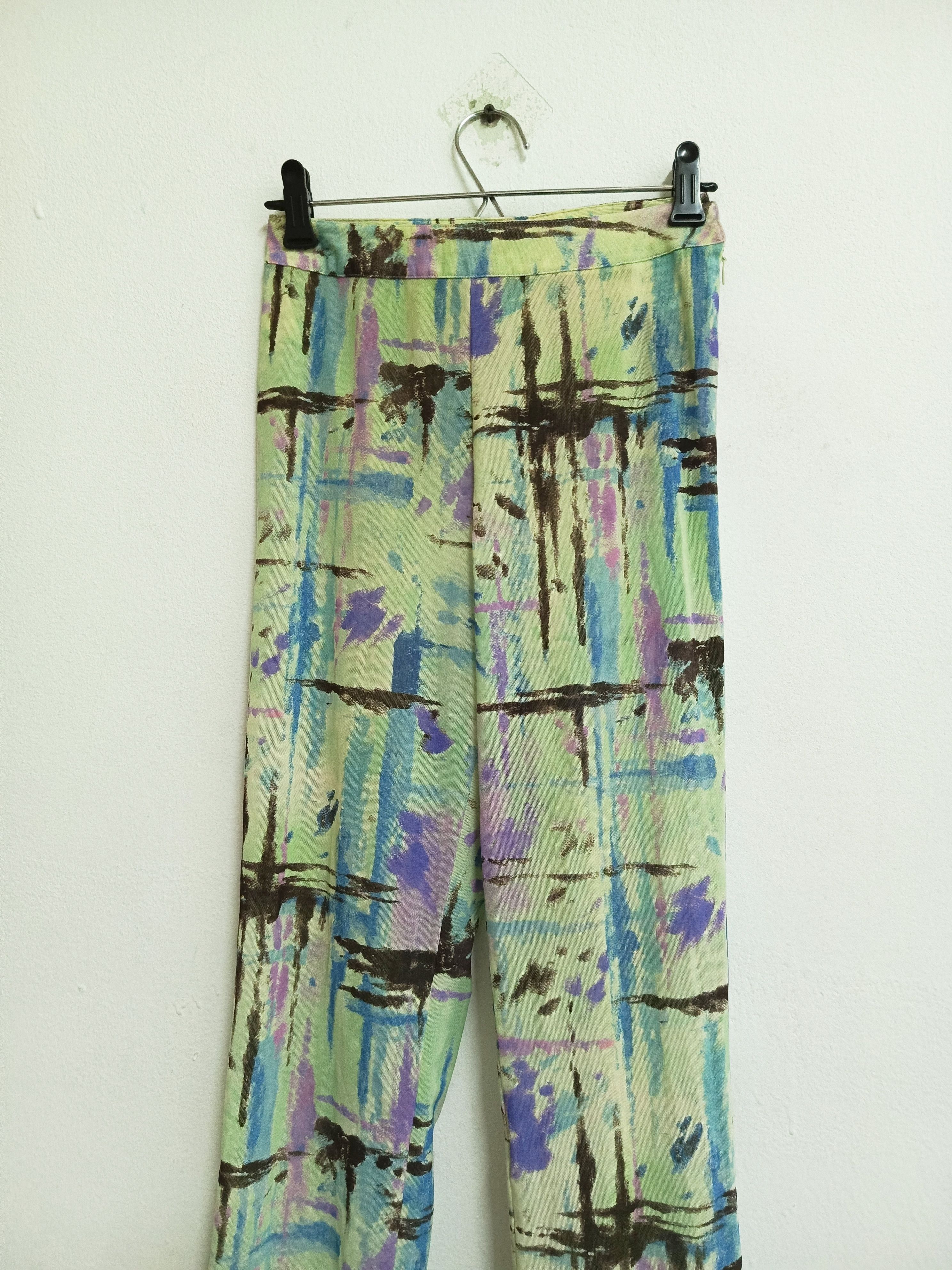 Karl Lagerfeld × Vintage Vintage Karl Lagerfeld Women Abstract Printed Pants Size 26" / US 2 / IT 38 - 5 Thumbnail