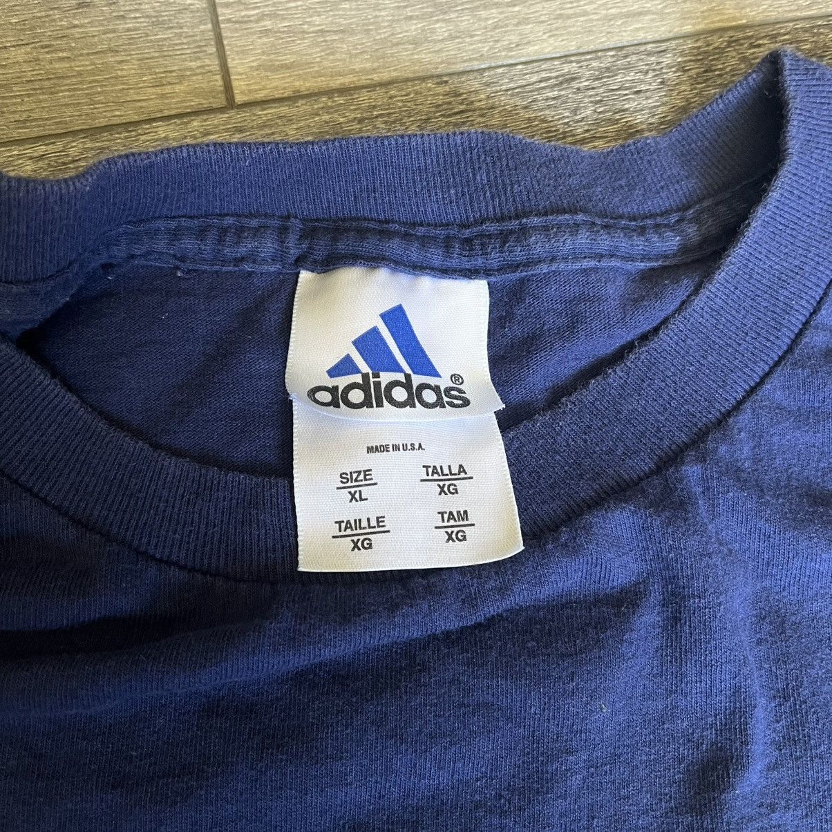 Adidas × Vintage Vintage 2000s Adidas Cyber Y2K Striped Logo Longsleeve Tee Size US XL / EU 56 / 4 - 5 Thumbnail