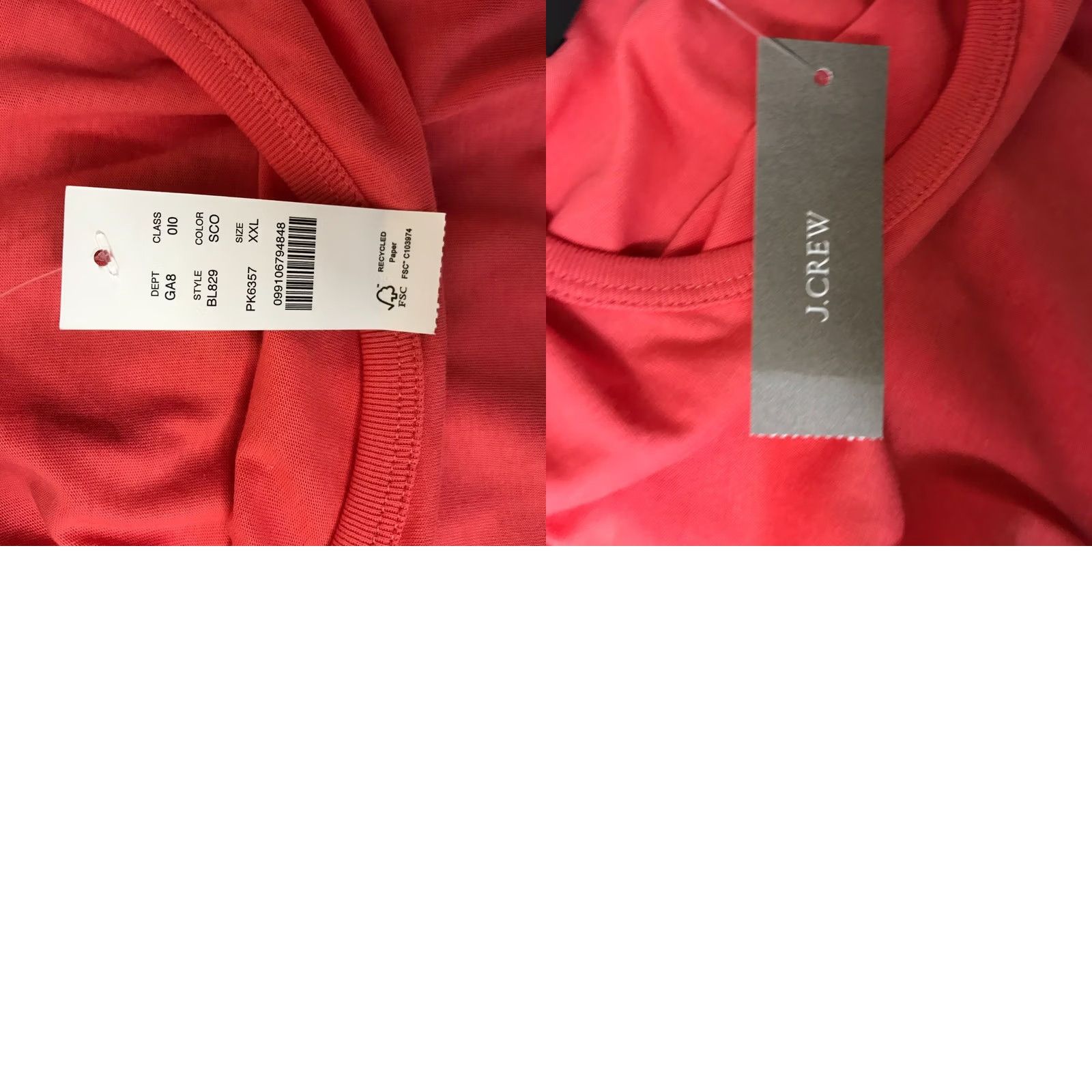 J.Crew J. CREW Women's XXL Pink Long Sleeve Blouse Ties In Back Cotton Top Shirt Size XXL / US 16-18 / IT 52-54 - 8 Thumbnail