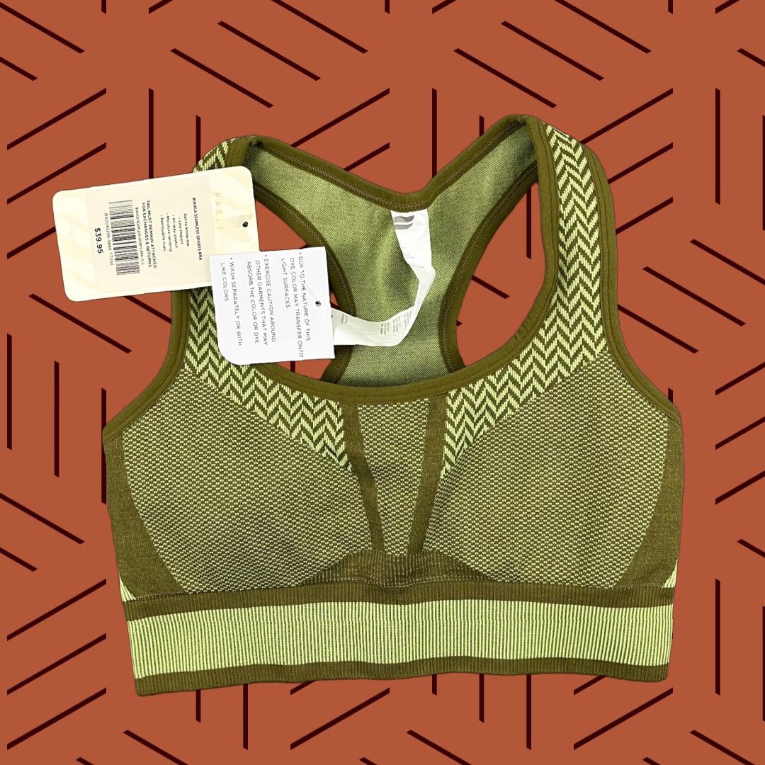 Fabletics Fabletics Bianca Seamless Sports Bra Womens Size 6 Small Green Padded Gym Yoga Size ONE SIZE - 1 Thumbnail